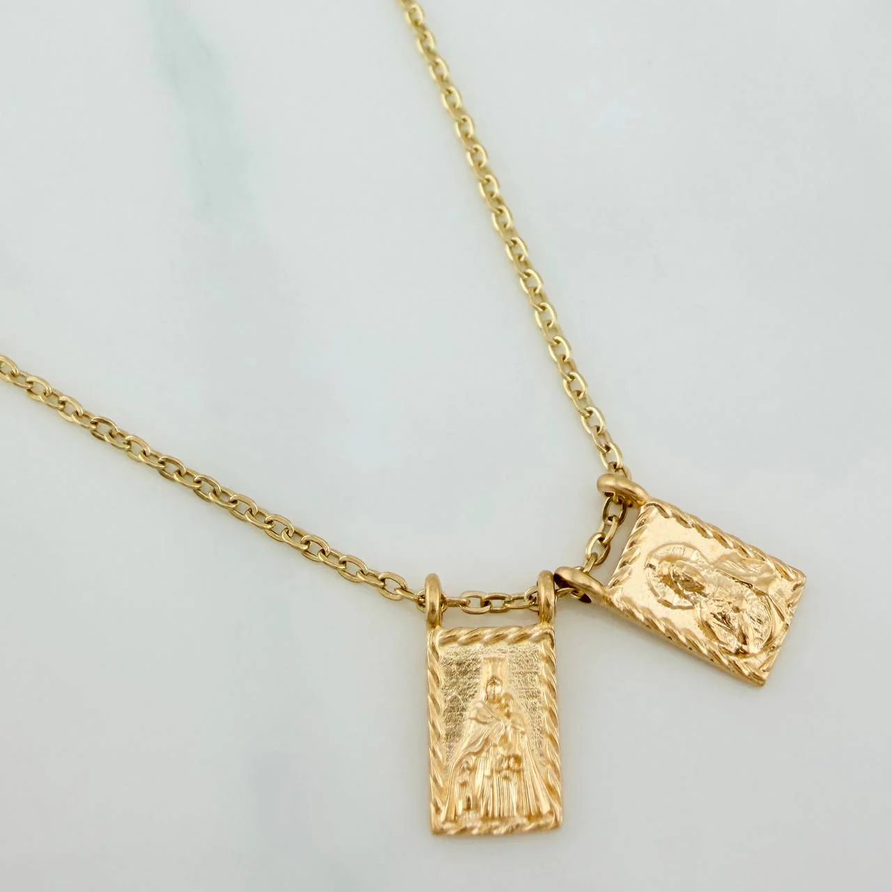 Cadena Escapulario Aro Seguido 4.15gr / 46cm / 0.9mm Oro Amarillo 18K $ - Image 2