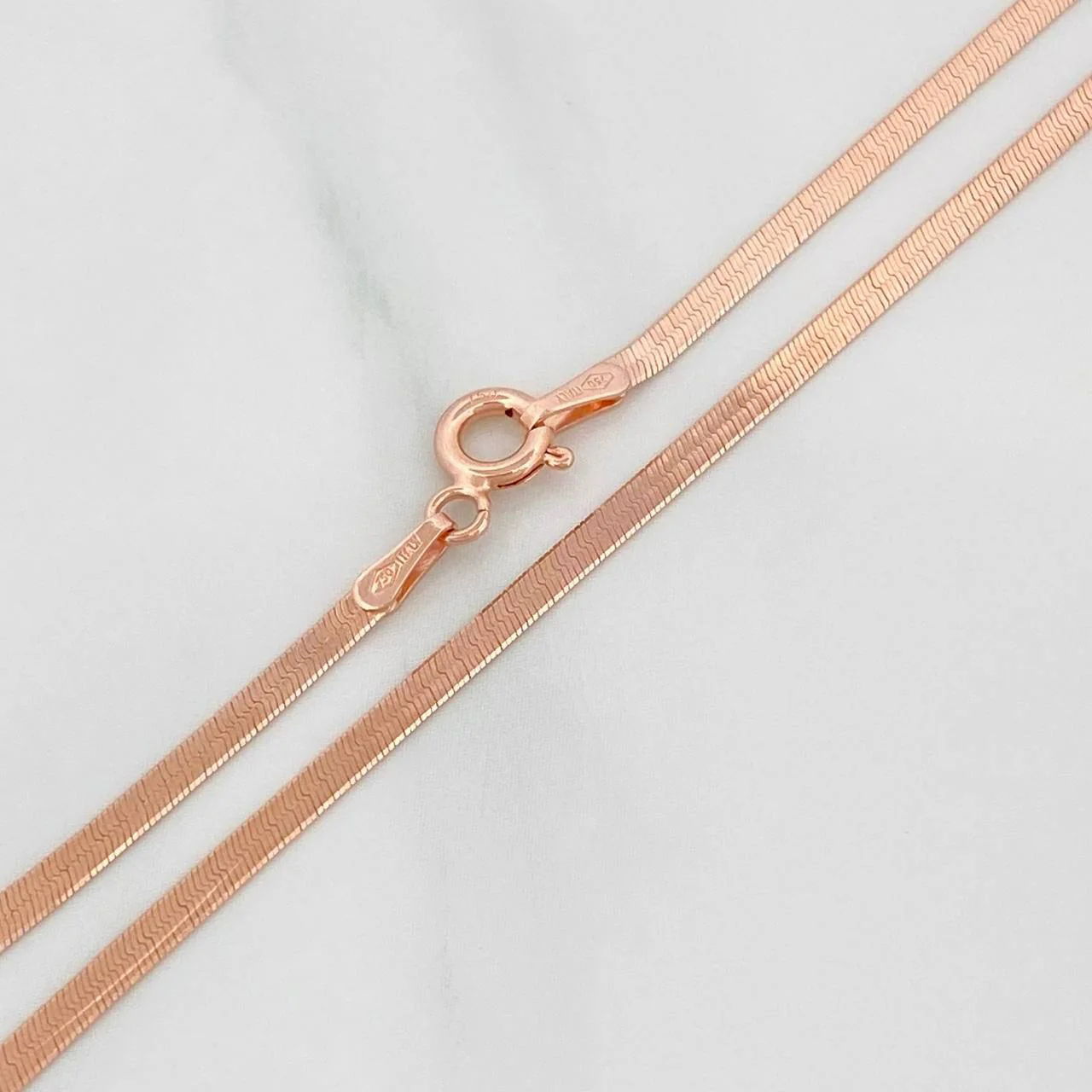 Cadena Espejo 3.5 g / 45.05 cm / 2 mm Oro Rosa 18K - Image 3