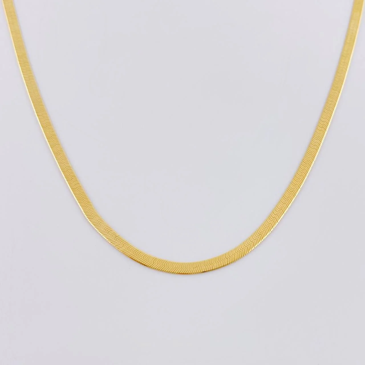 Cadena Espejo 5.55g / 45.5cm / 2.5mm Oro Amarillo 18K