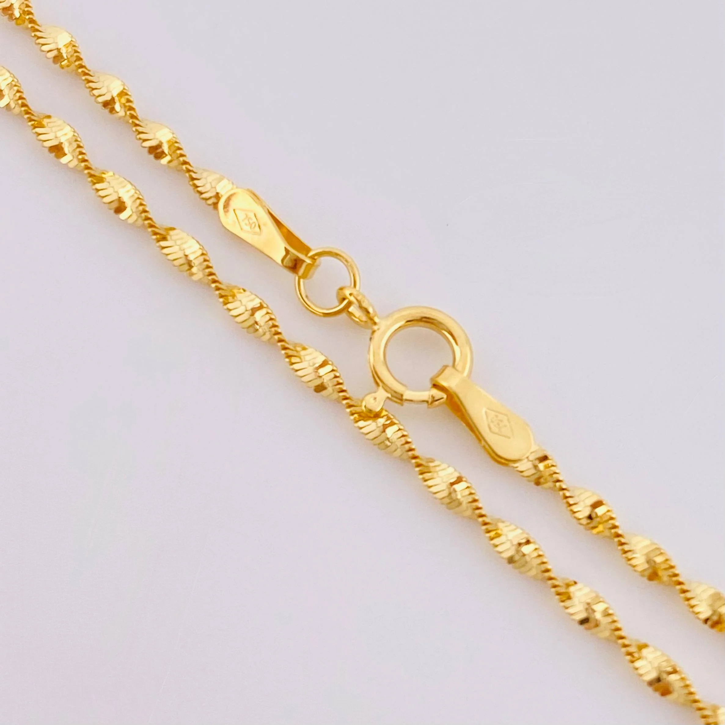 Cadena Espirar Bordeada 2.95gr / 50cm / 1.5mm Oro Amarillo +3 18K * - Image 4