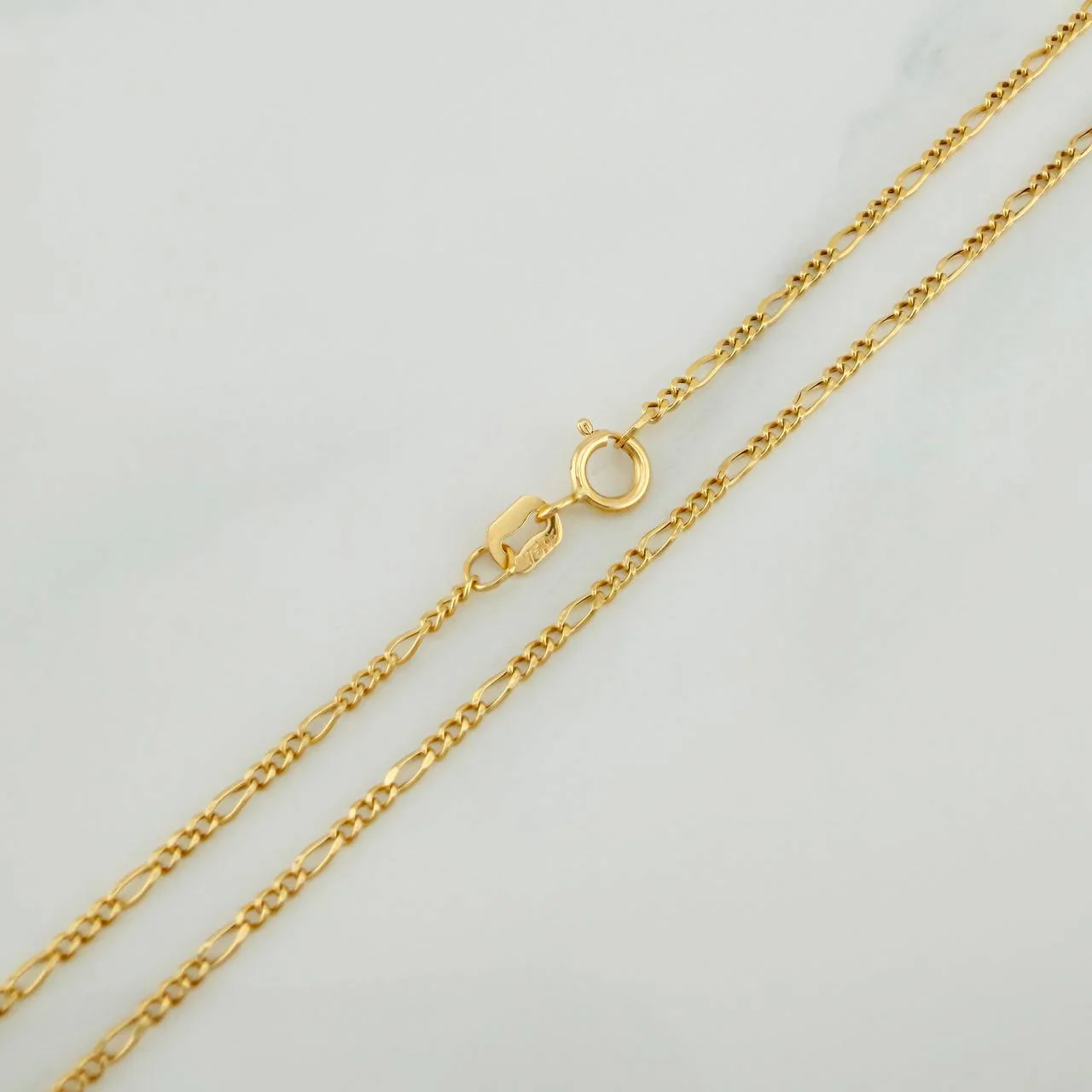 Cadena Figaro 1.35gr / 44.5cm / 1.2mm Oro Amarillo +1 18K & - Image 3