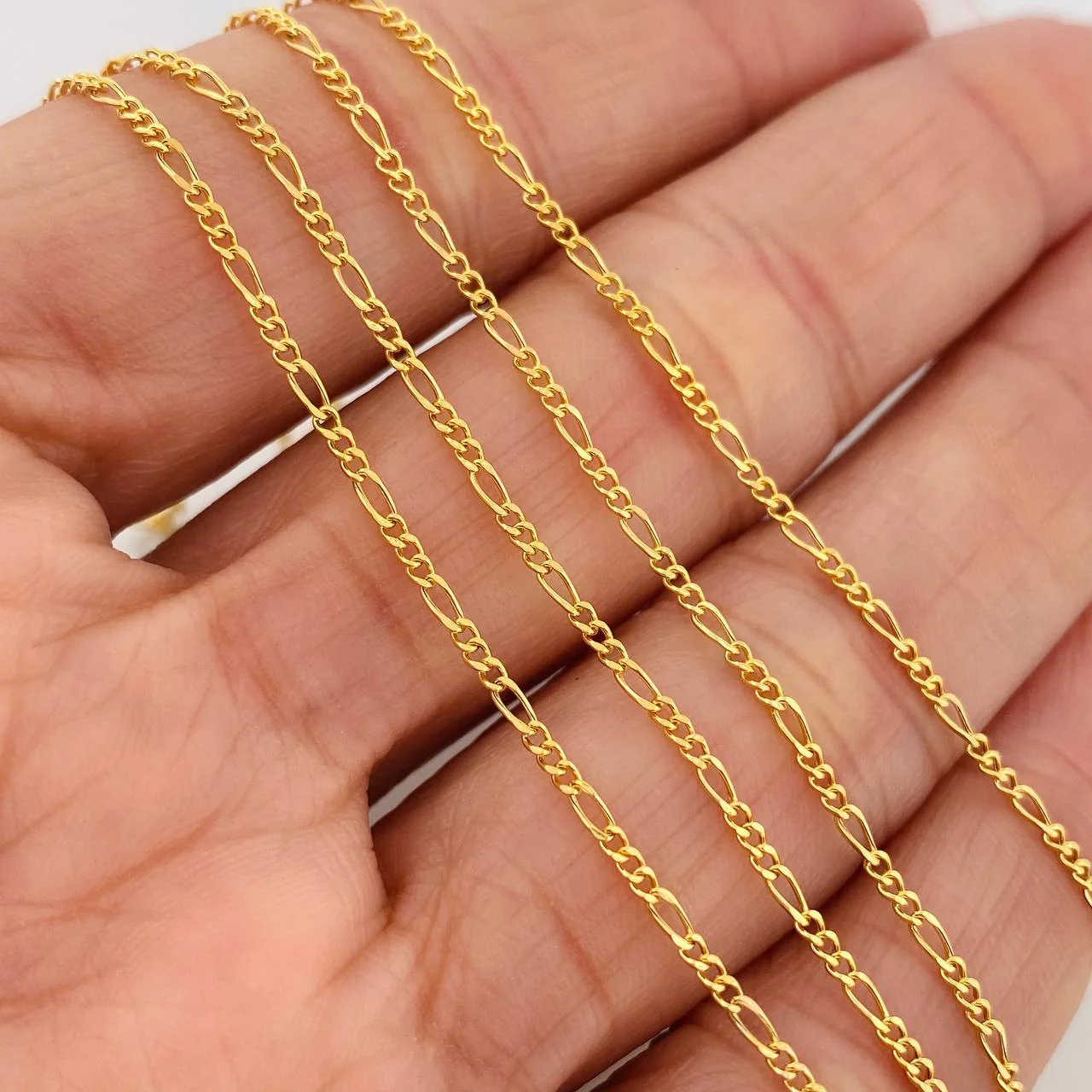 Cadena Figaro 1.8gr / 60cm / 1.55mm Oro Amarillo +1 18K $ - Image 2