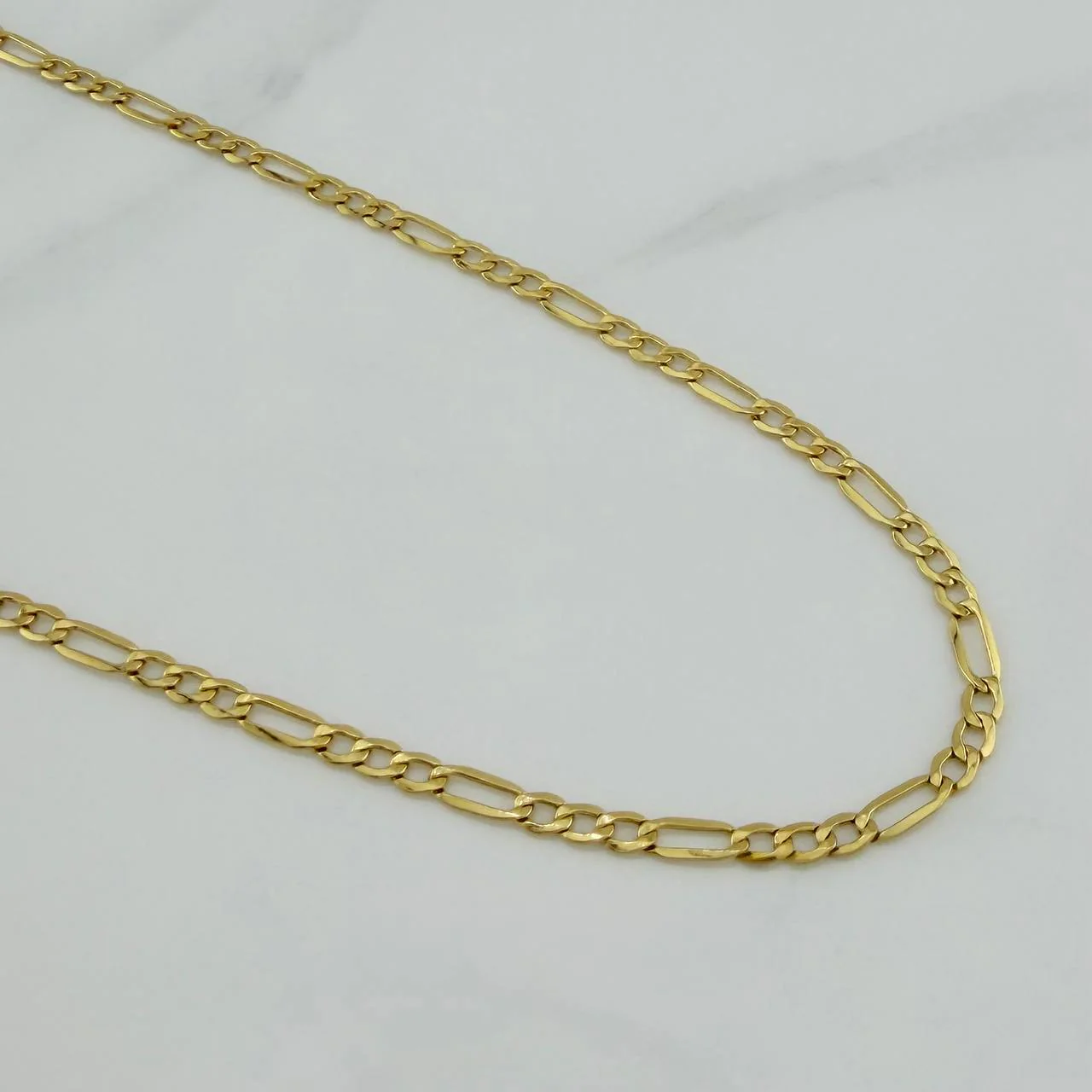 Cadena Figaro 3.2 g / 60 cm / 2.56 mm Oro Amarillo 18K - Image 2