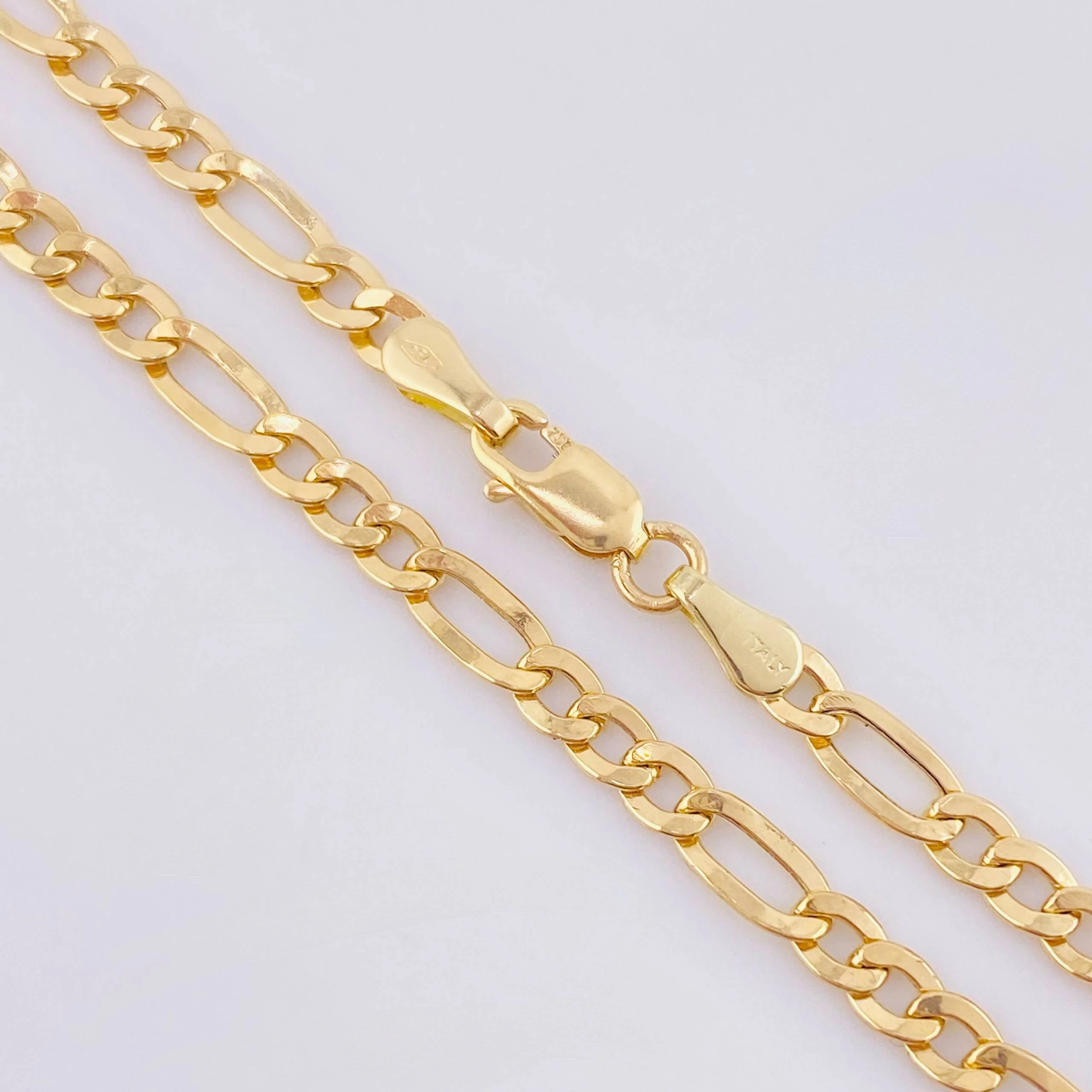 Cadena Figaro 4.8gr / 50cm / 3.3mm Oro Amarillo +1 18K - Image 2