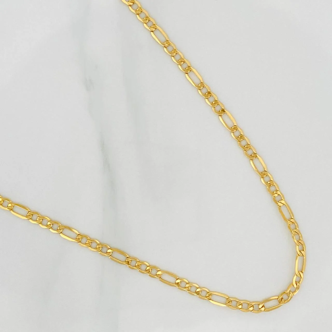 Cadena Figaro 5.8gr / 64.7cm / 3.22mm Oro Amarillo +1 18K $ - Image 2