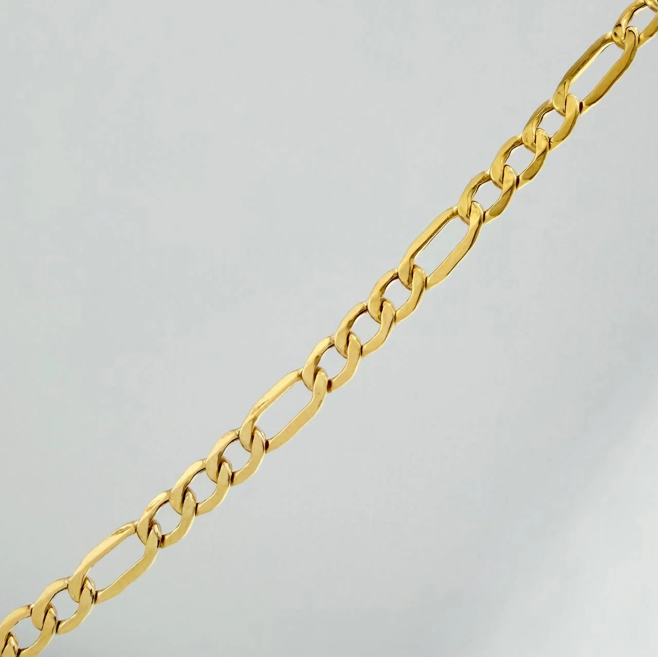 Cadena Figaro 5.8gr / 64.7cm / 3.22mm Oro Amarillo +1 18K $ - Image 5