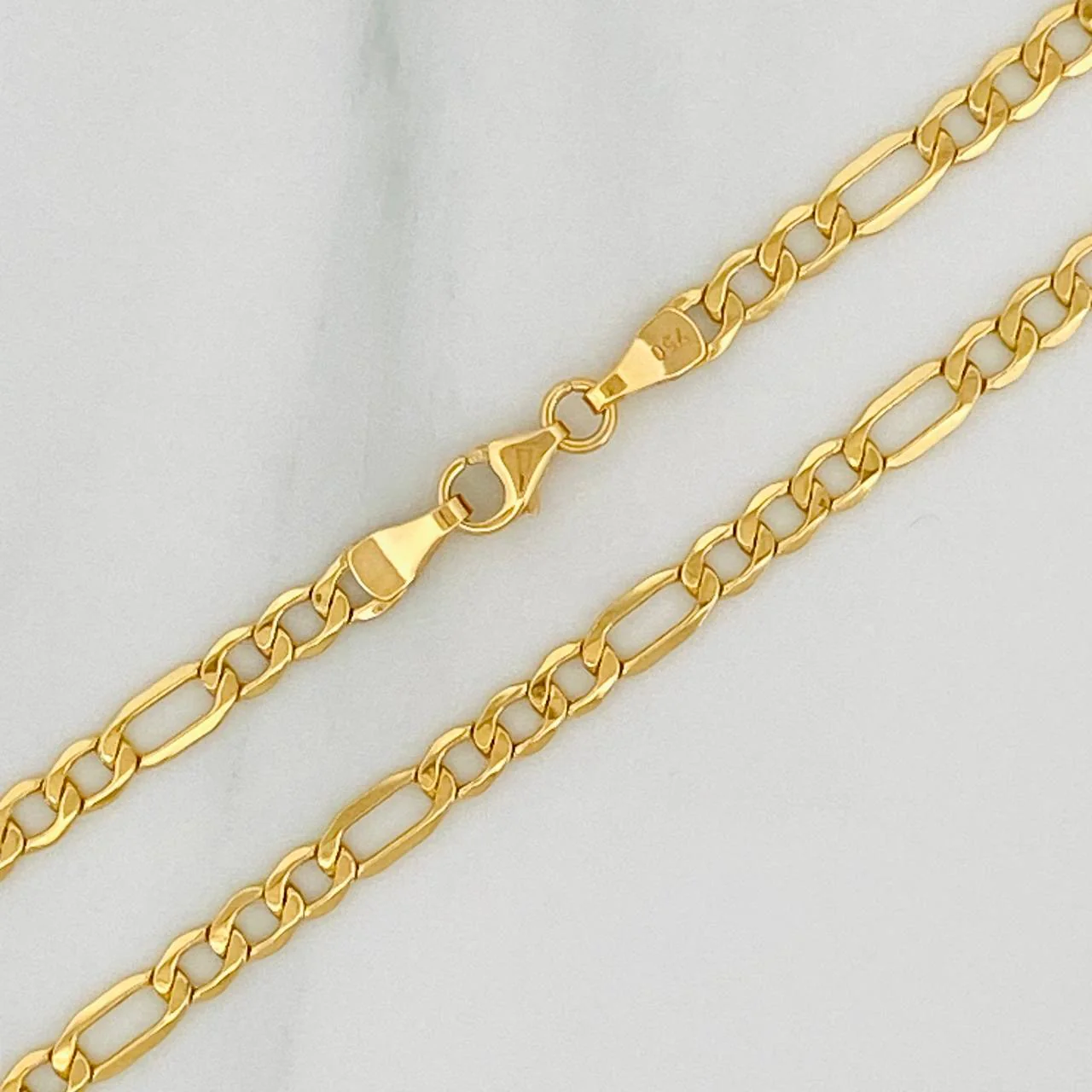 Cadena Figaro 5.9gr / 65cm / 3.5mm Oro Amarillo +1 18K % - Image 2