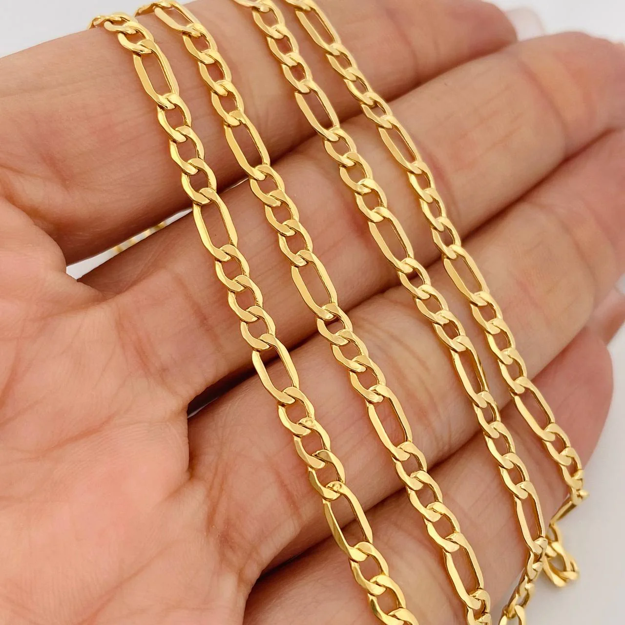 Cadena Figaro 5.9gr / 65cm / 3.5mm Oro Amarillo +1 18K % - Image 3