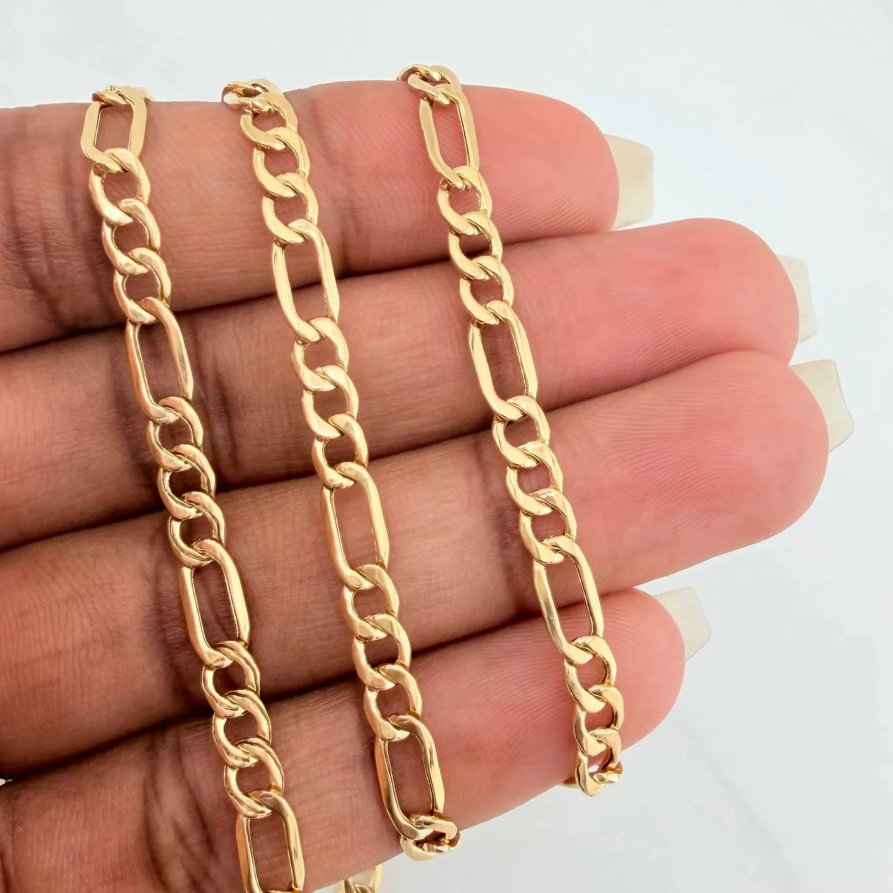 Cadena Figaro 8.15gr / 60cm / 2mm Oro Amarillo 18K - Image 3