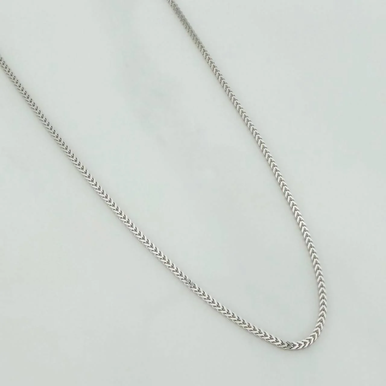 Cadena Franco 1.95gr / 45.3cm / 0.7mm Oro Blanco +3 18K &