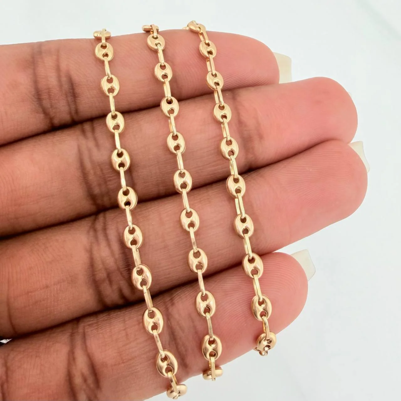 Cadena GC 4.5gr / 46cm / 3mm Oro Amarillo 18K $ - Image 3
