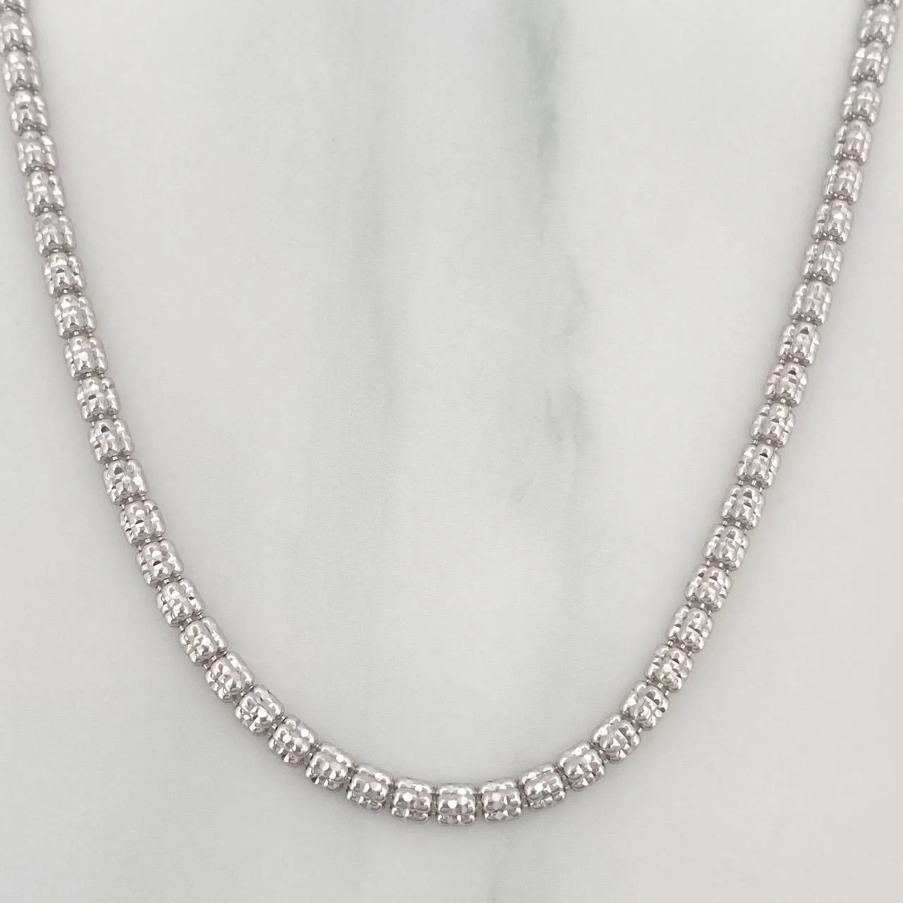 Cadena Ice 12.25 g / 60.4 cm / 2.3 mm Oro Blanco 18K