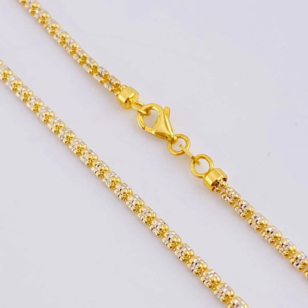 Cadena Ice 23.5 g / 70.4 cm / 3.2 mm Dos Oros Amarillo Blanco 18K - Image 3