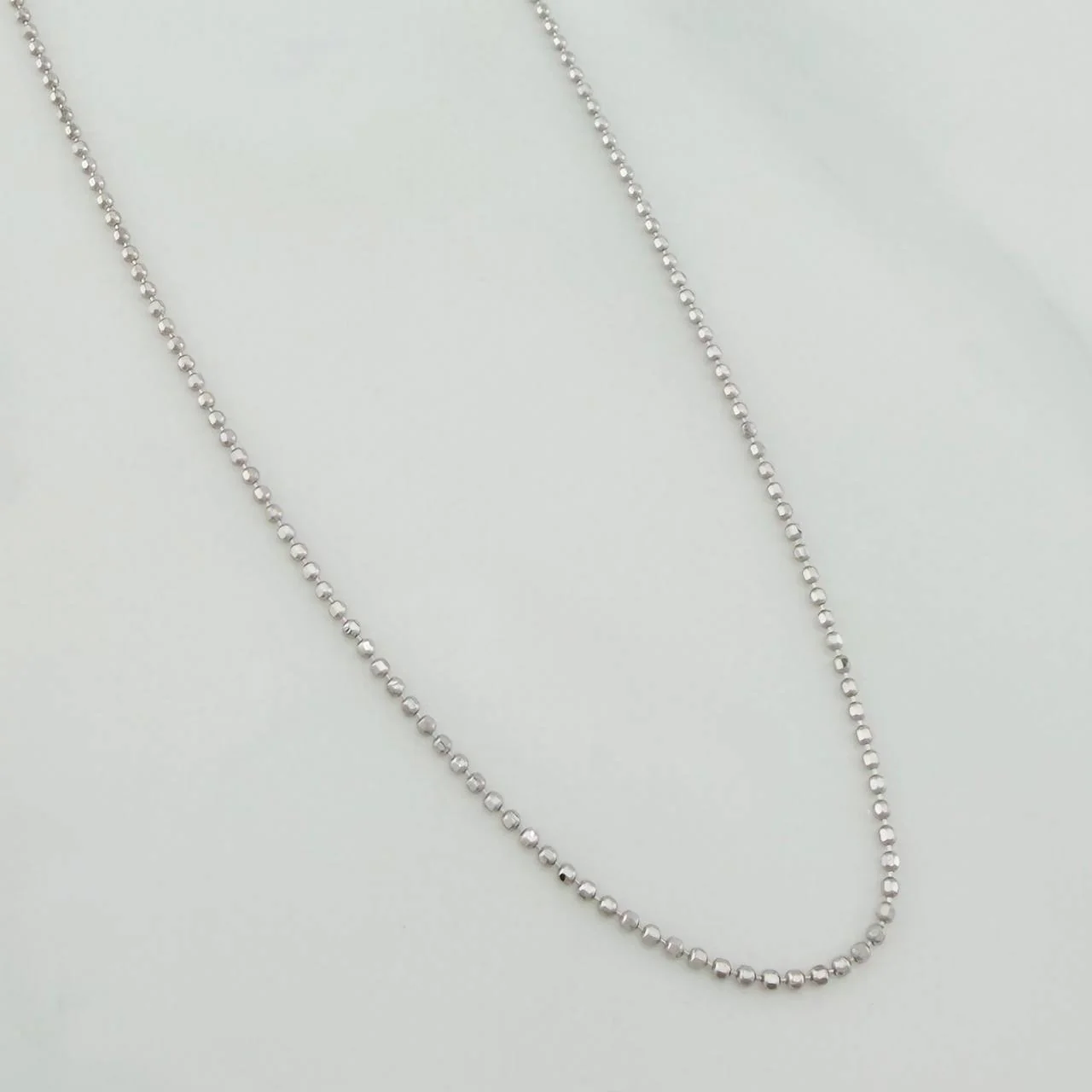 Cadena Militar 1.75gr / 45cm / 0.7mm Oro Blanco +3 18K %