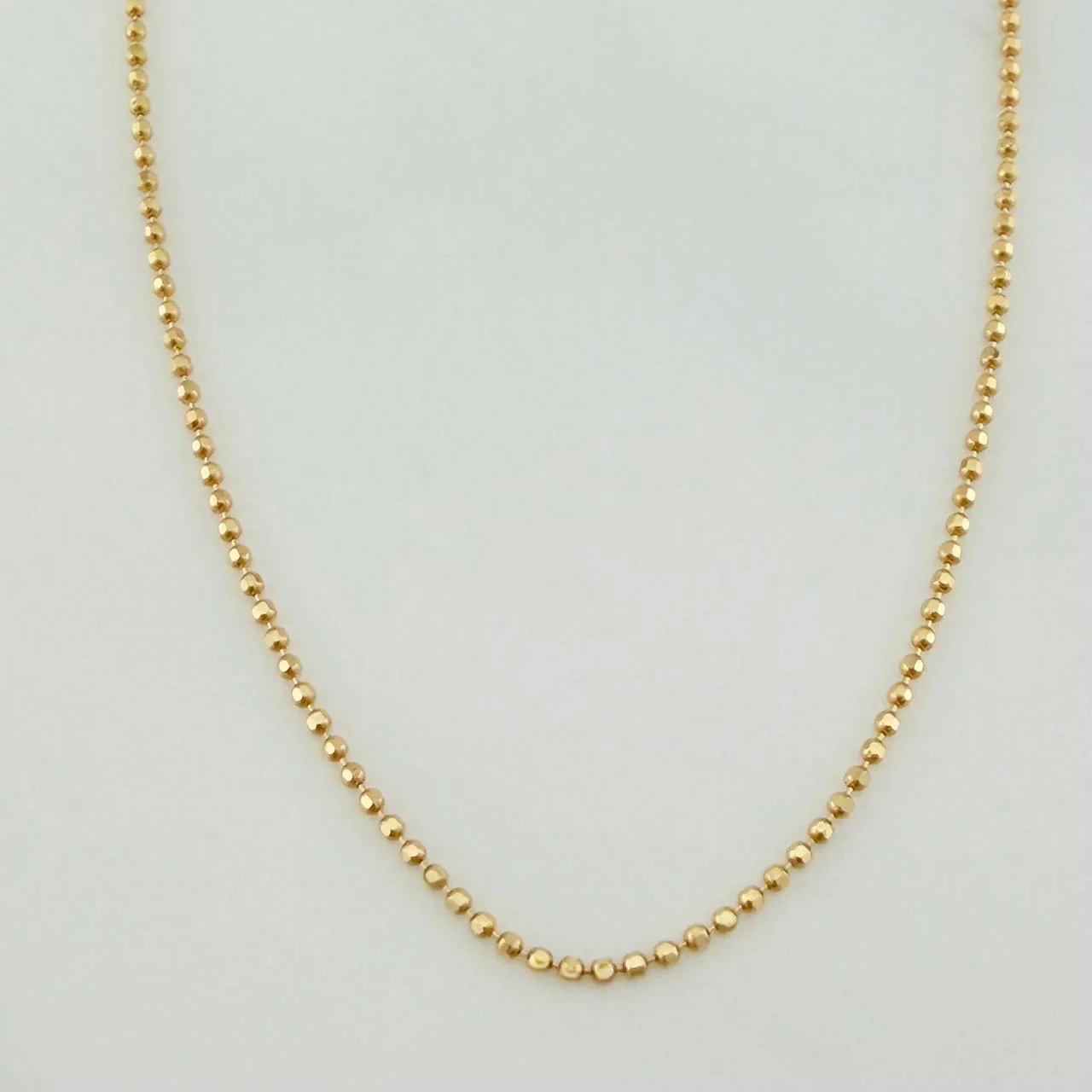 Cadena Militar 1.85gr / 45.2cm / 0.7mm Diamantada Oro Amarillo 18K - Image 3