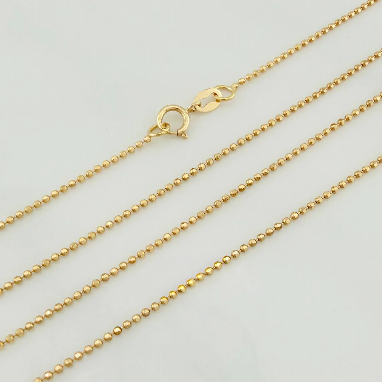 Cadena Militar 1.85gr / 45.2cm / 0.7mm Diamantada Oro Amarillo 18K - Image 4