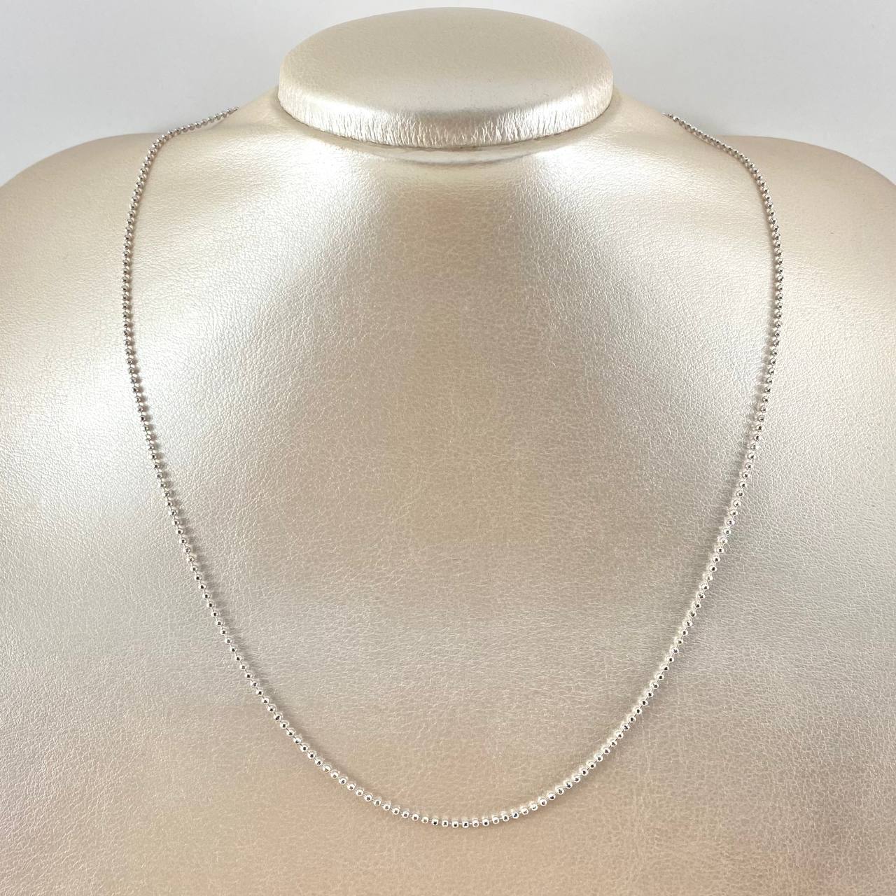 Cadena Militar 1.9gr / 50cm / 1mm Oro Blanco 18K - Image 5