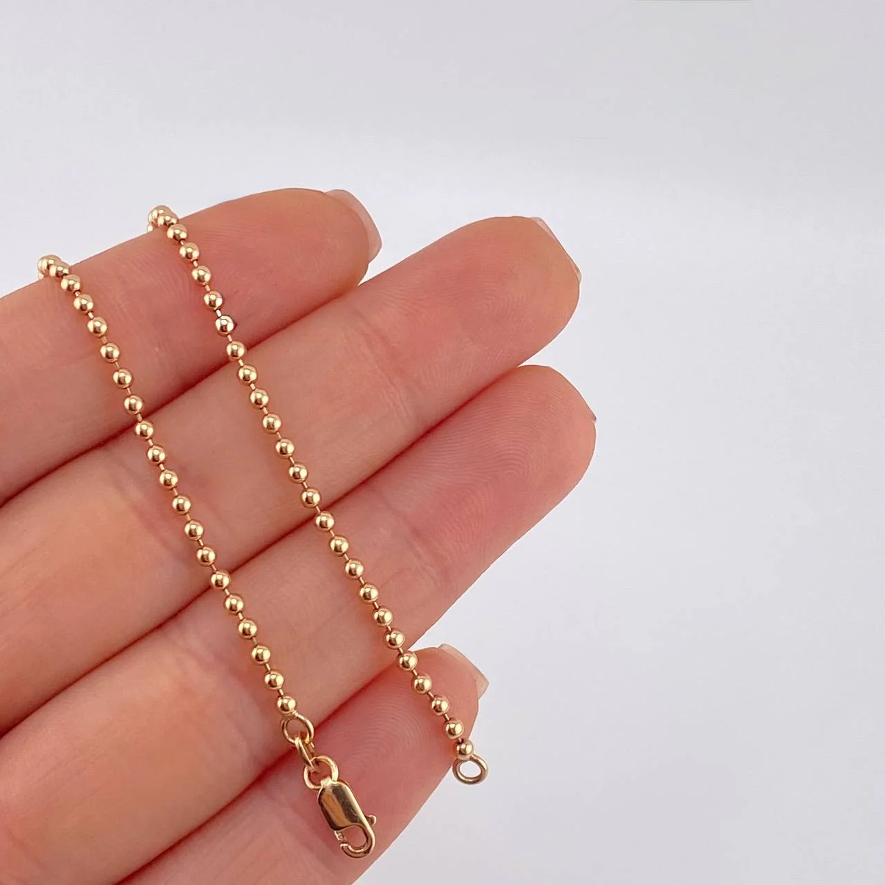 Cadena Militar 10 g / 61 cm / 2 mm Oro Rosa 18K - Image 5