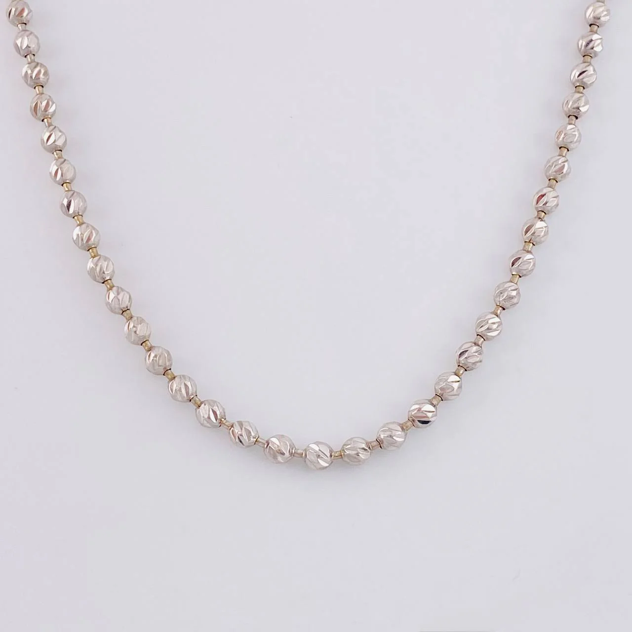 Cadena Militar 17.85 g / 61 cm / 3 mm Oro Blanco 18K