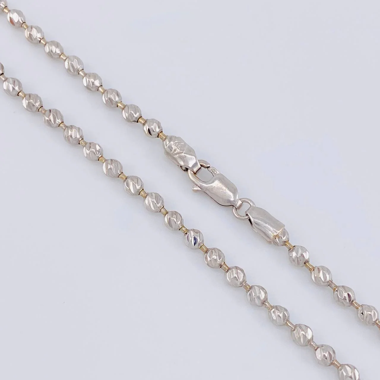 Cadena Militar 17.85 g / 61 cm / 3 mm Oro Blanco 18K - Image 3