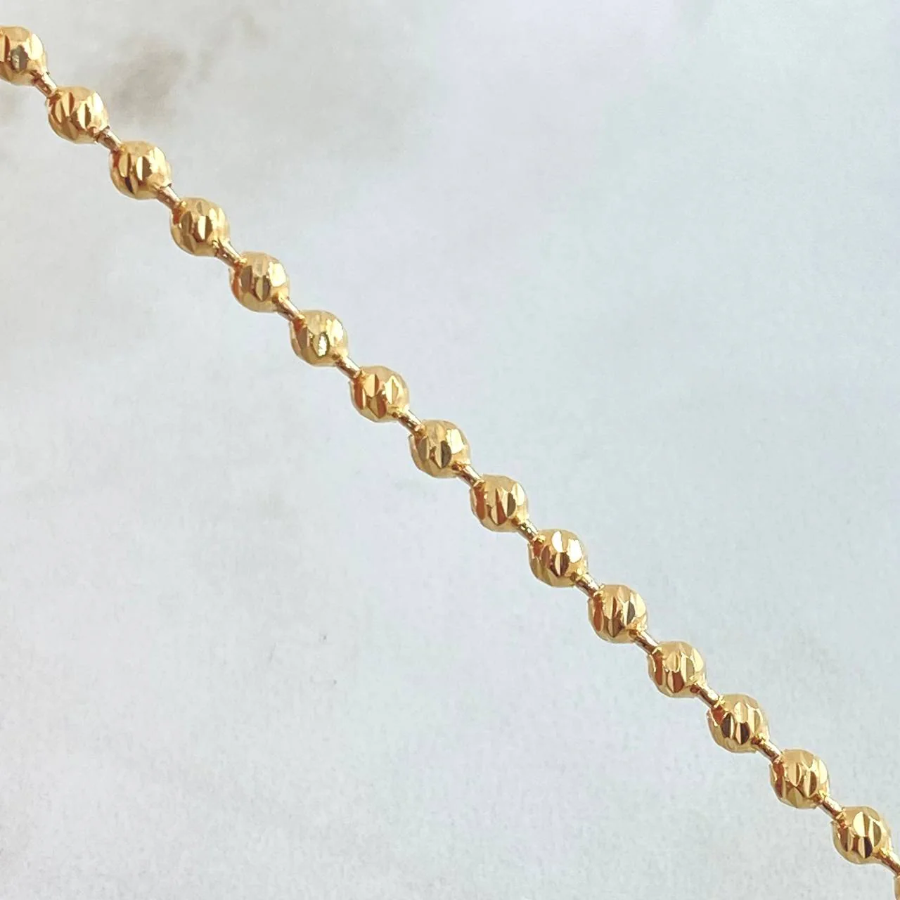Cadena Militar Diamantada 16.8gr / 62.5cm / 3mm Oro Amarillo 18K - Image 2