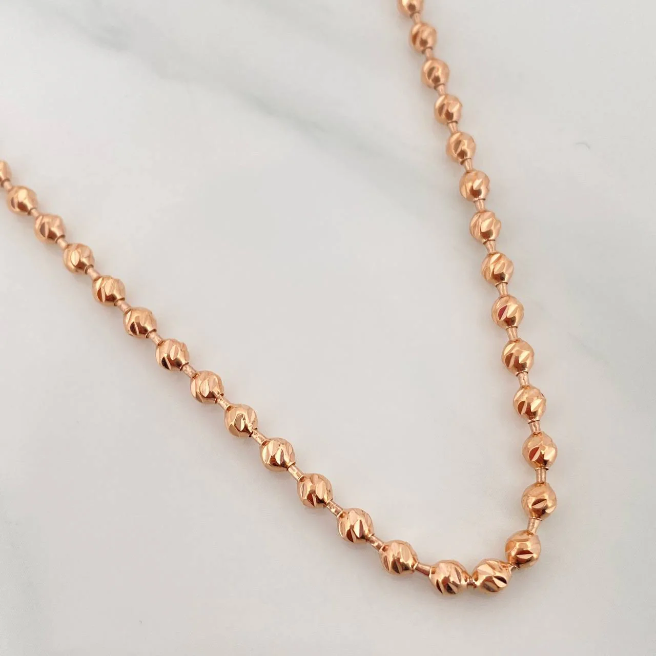 Cadena Militar 19.15 g / 73.5 cm / 3 mm Oro Rosa 18K - Image 3