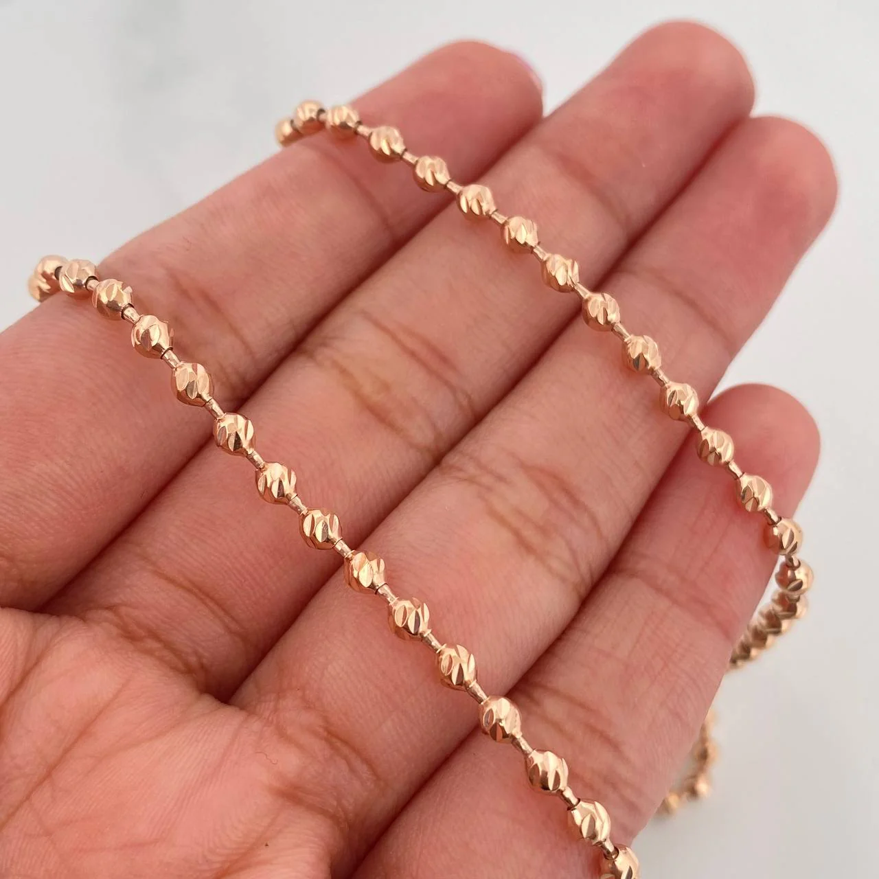 Cadena Militar 19.35 g / 70.5 cm / 3 mm Oro Rosa 18K - Image 4