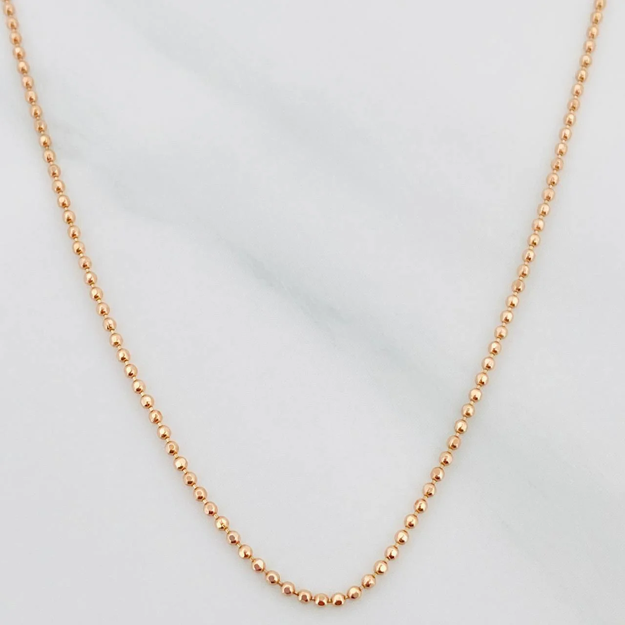 Cadena Militar 2.1 g / 45.5 cm / 0.9 mm Oro Rosa 18K