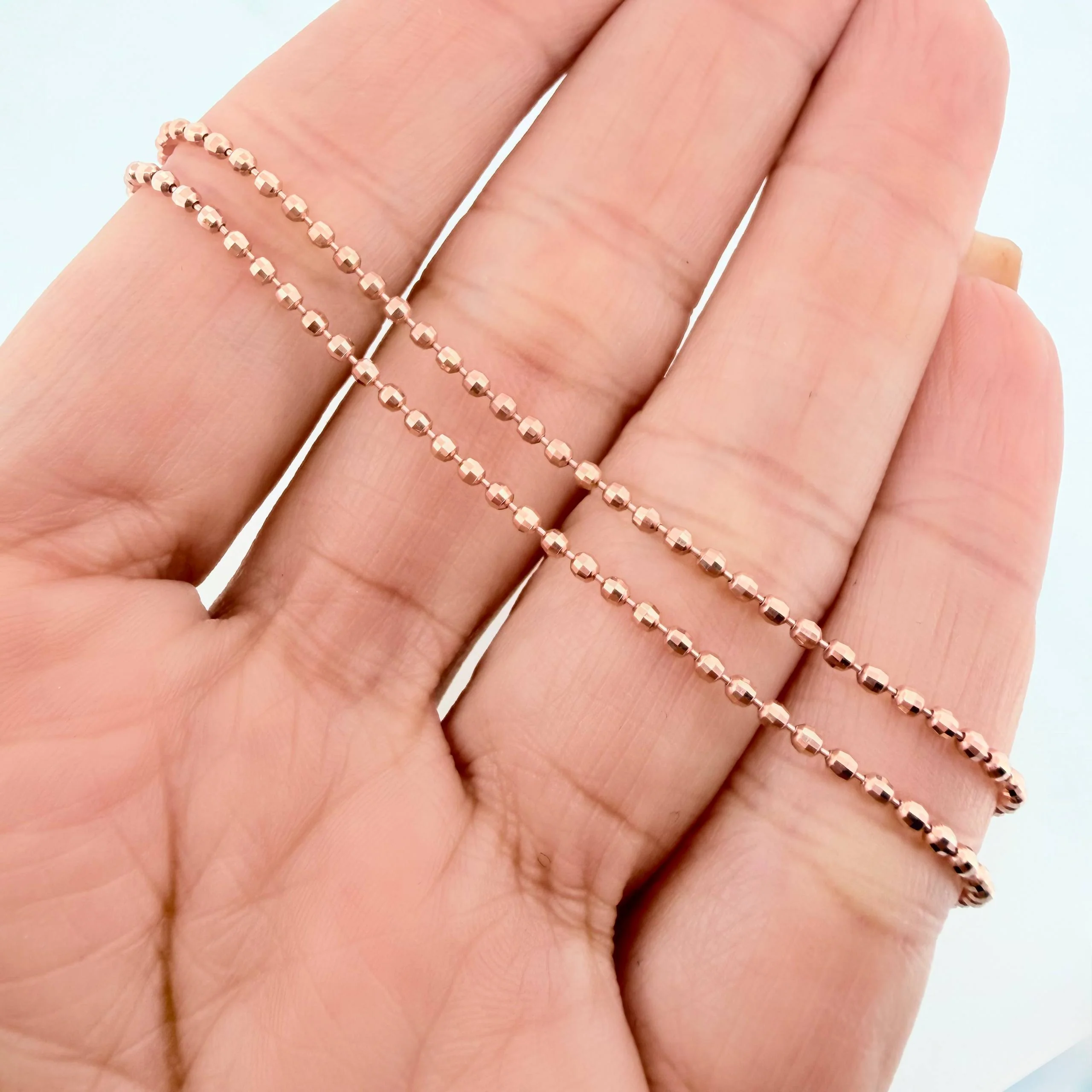 Cadena Militar 3.75g / 60cm / 0.9mm Oro Rosa 18K - Image 3
