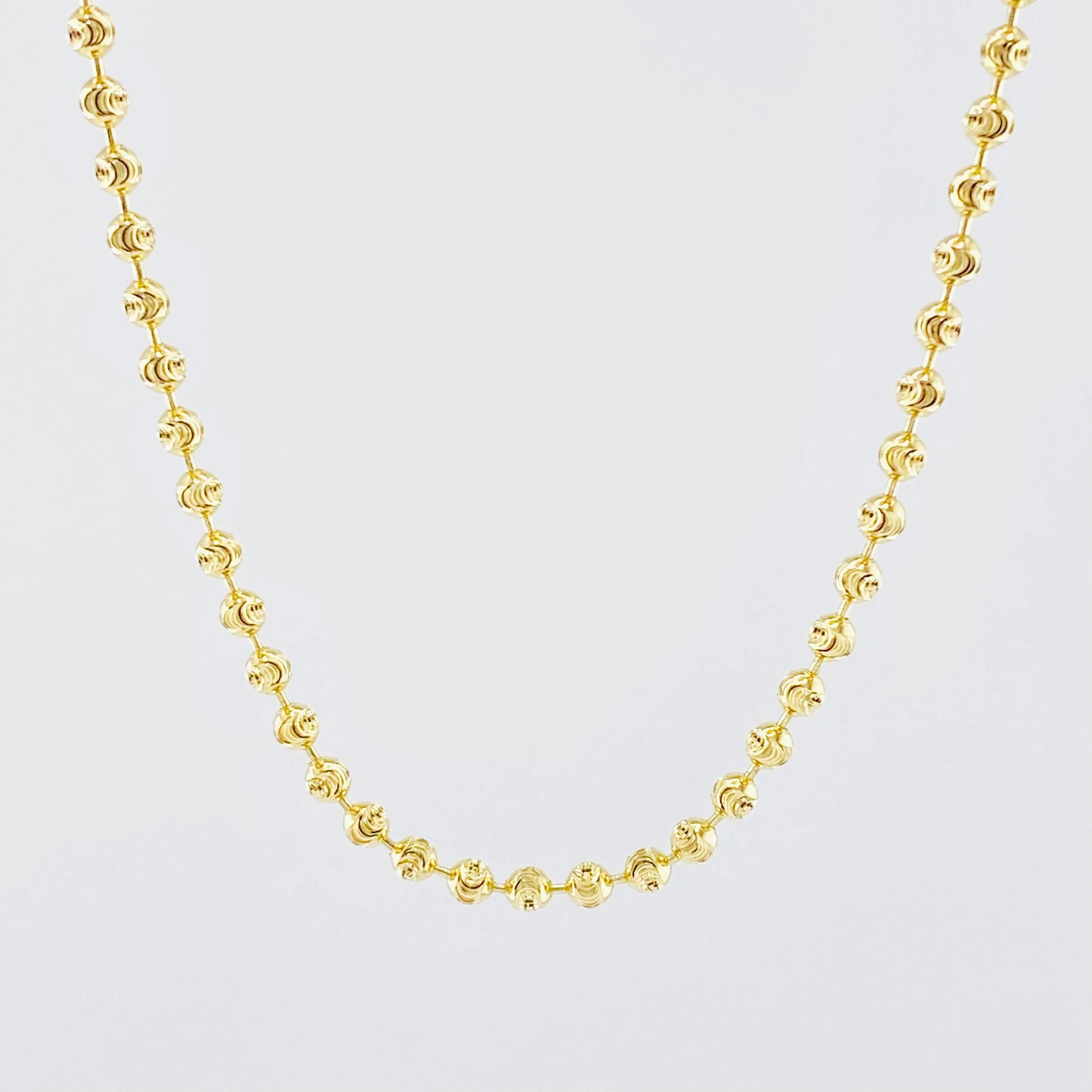 Cadena Militar Diamantada Media Luna 13.9 g / 70 cm / 2.4 mm Oro Amarillo 18K