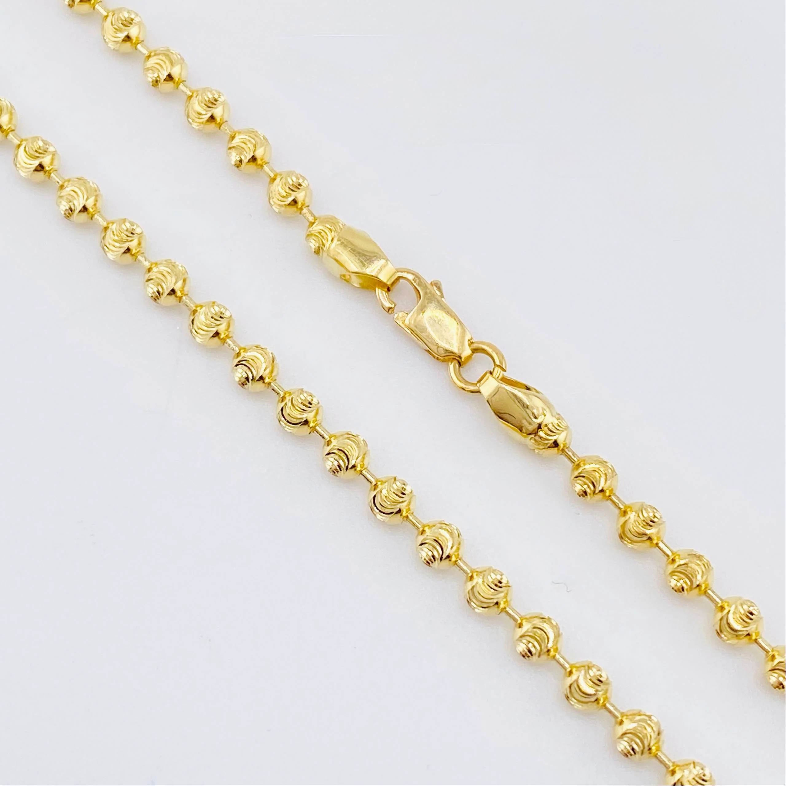 Cadena Militar Diamantada Media Luna 13.9 g / 70 cm / 2.4 mm Oro Amarillo 18K - Image 2