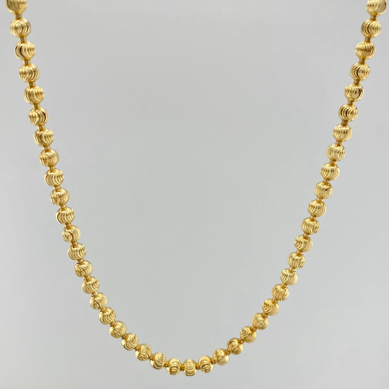 Cadena Militar Media Luna 15.2 g / 61.2 cm / 3 mm Oro Amarillo 18K