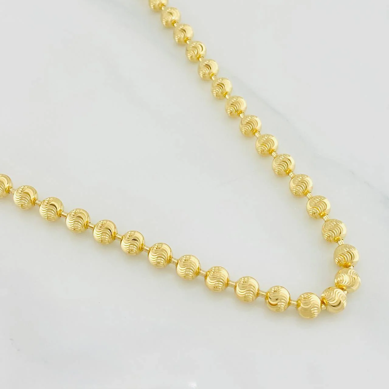 Cadena Militar Media Luna 21.25g / 47cm / 5mm Oro Amarillo 18K