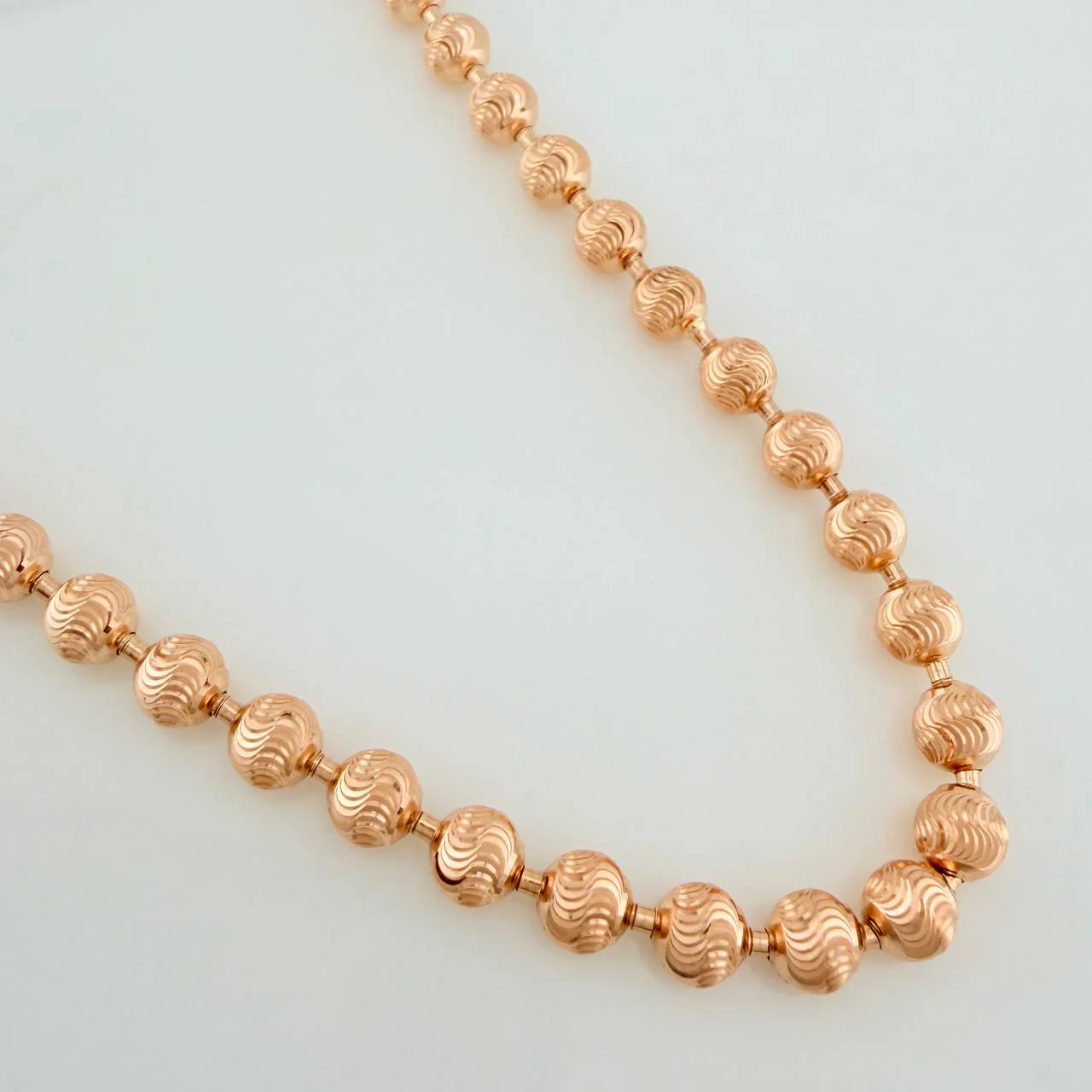 Cadena Militar Media Luna 25.6gr / 60.7cm / 5mm Oro Rosa Nac.Esp. 18K $ - Image 2