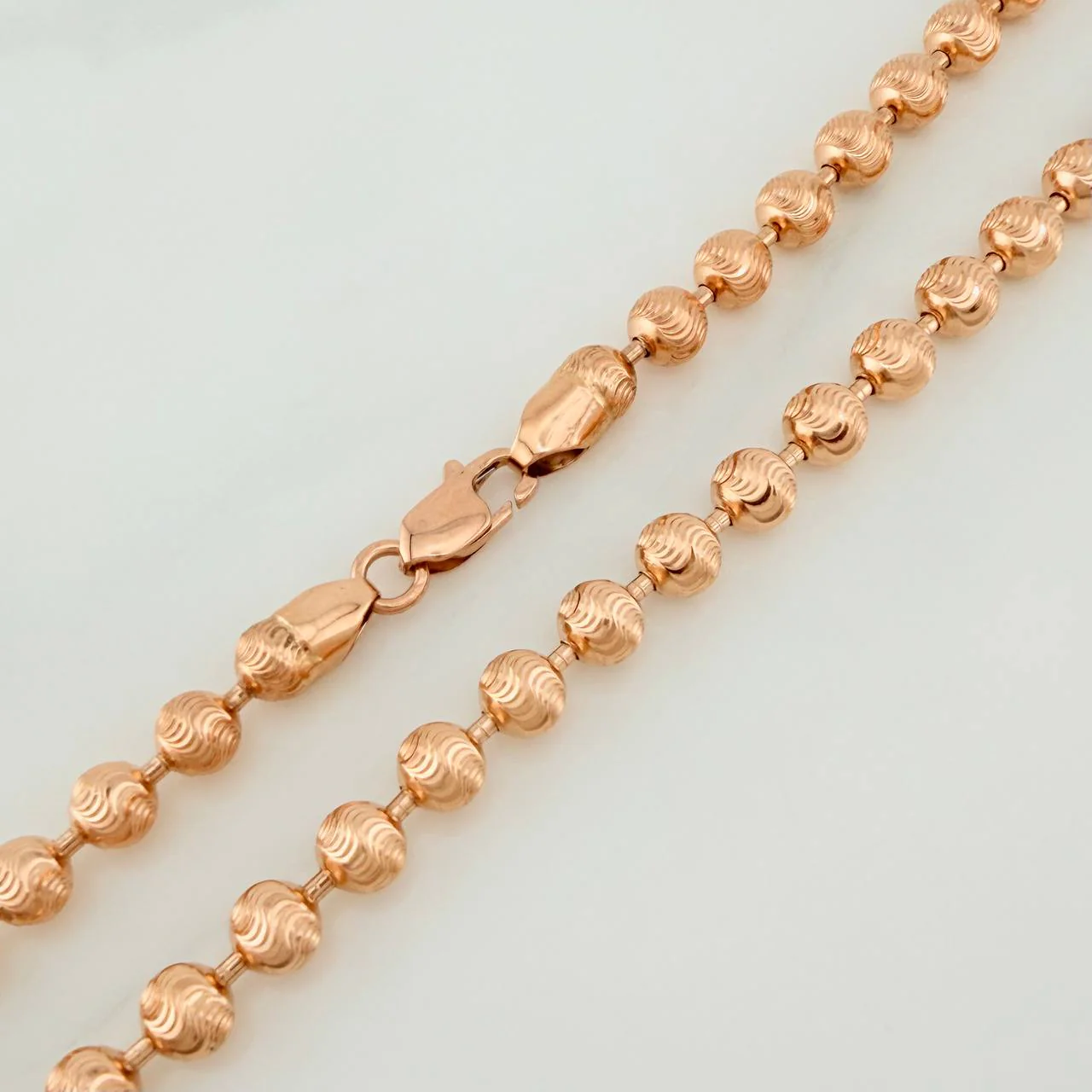 Cadena Militar Media Luna 25.6gr / 60.7cm / 5mm Oro Rosa Nac.Esp. 18K $ - Image 3