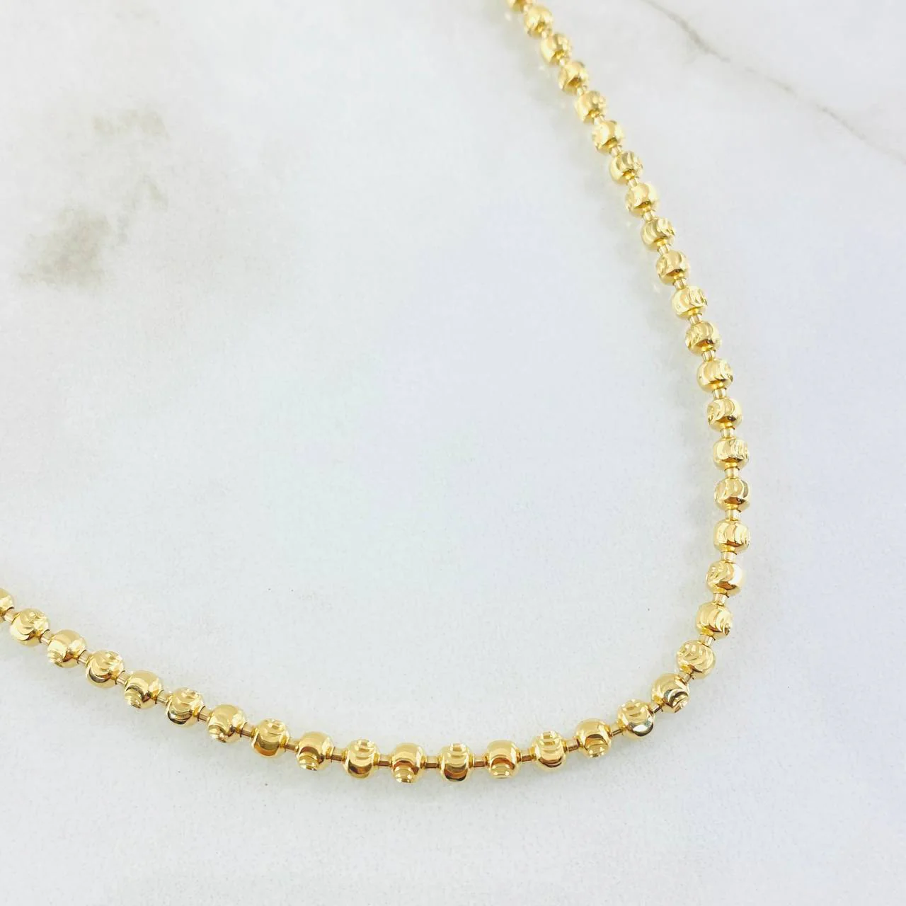 Cadena Militar Media Luna Diamantada 14.25 g / 50.5 cm / 2.8 mm Oro Amarillo 18K