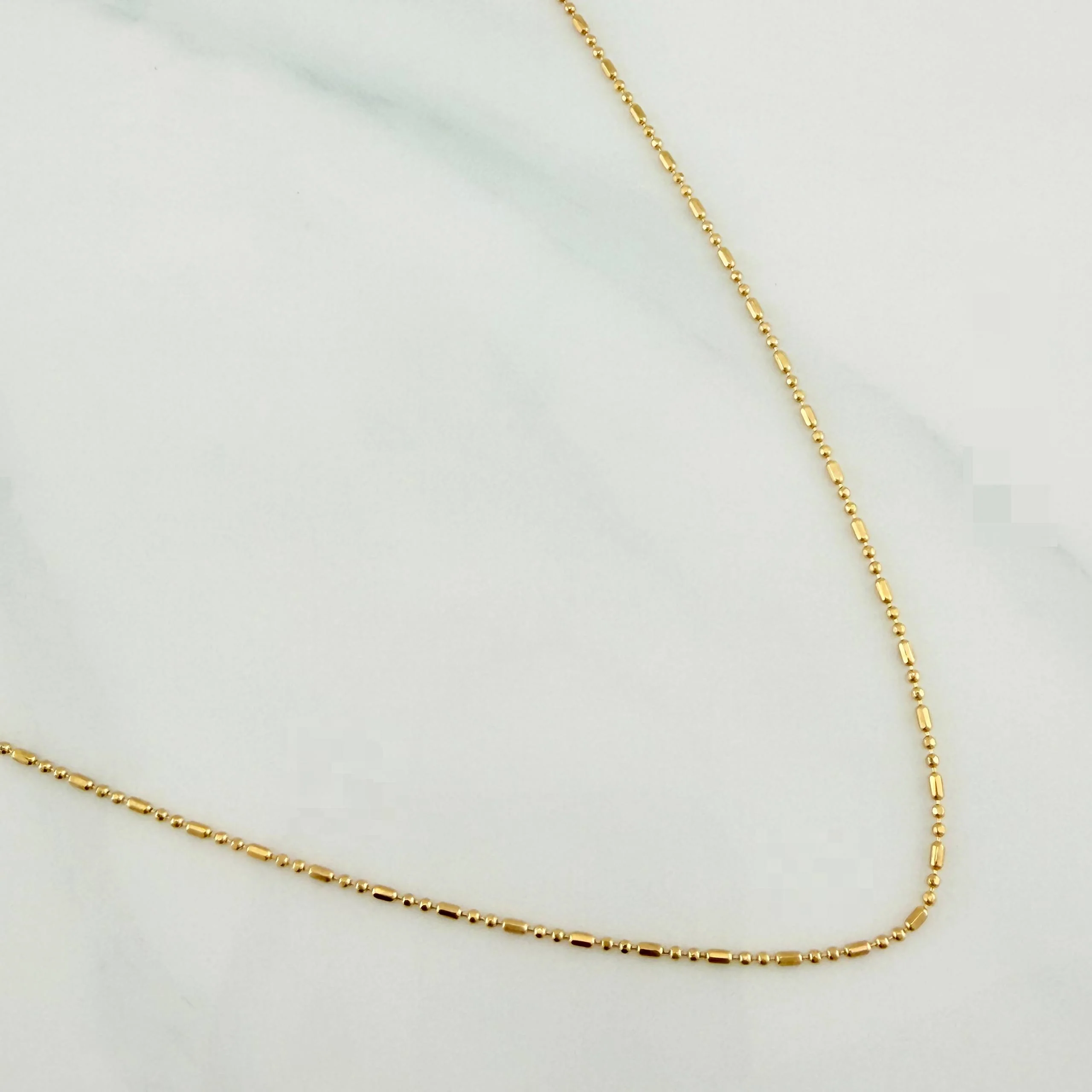 Cadena Morse 2.4 g / 50 cm / 0.5 mm Oro Amarillo 18K - Image 2