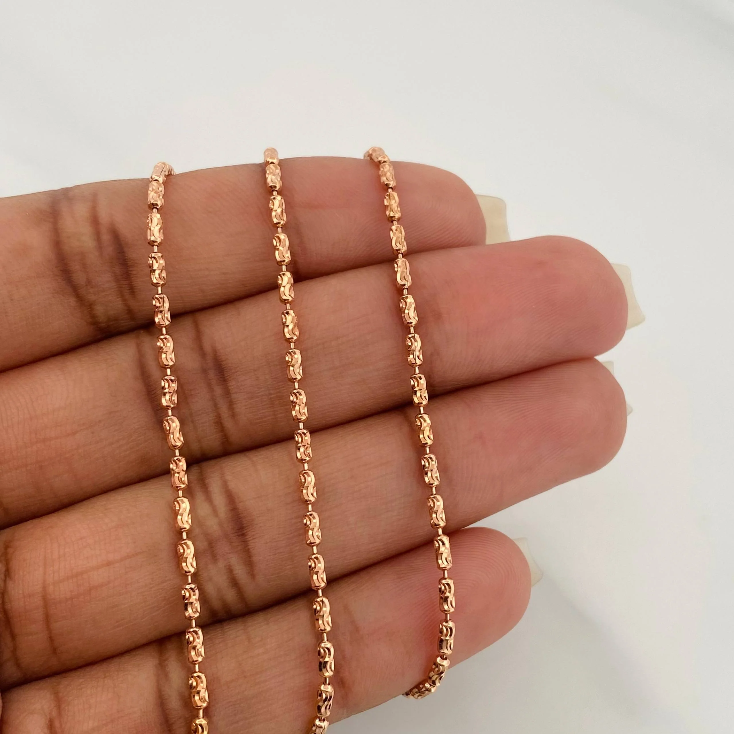 Cadena Morse 8.25 g / 70 cm / 1.6 mm Oro Rosa 18K - Image 4
