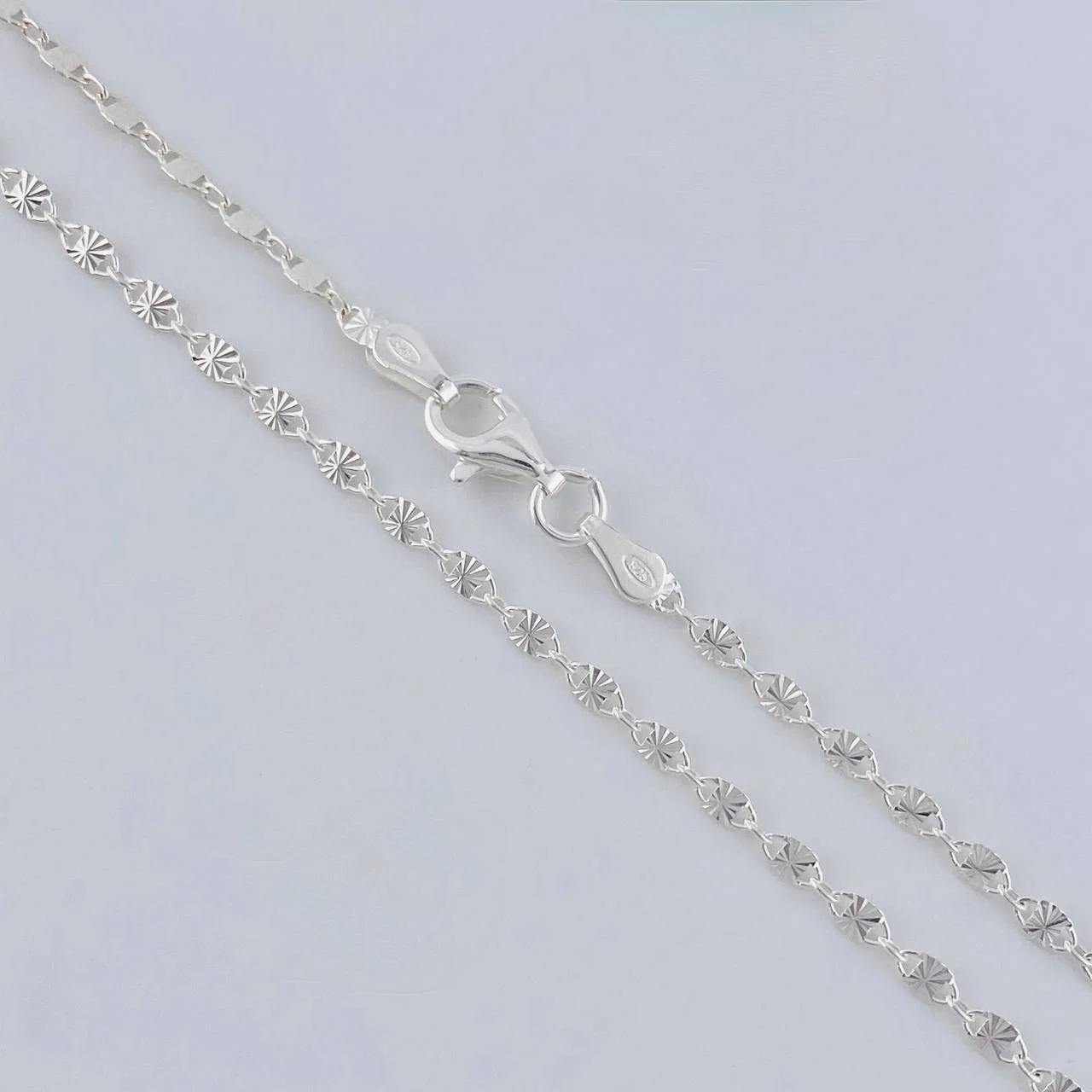 Cadena Plana Diamantada 2.7g / 46cm / 2.3mm Plata 925 - Image 3