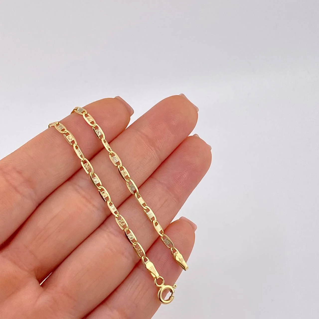 Cadena Plana Diamantada 7 g / 63 cm / 2.45 mm Tres Oros 18K - Image 4