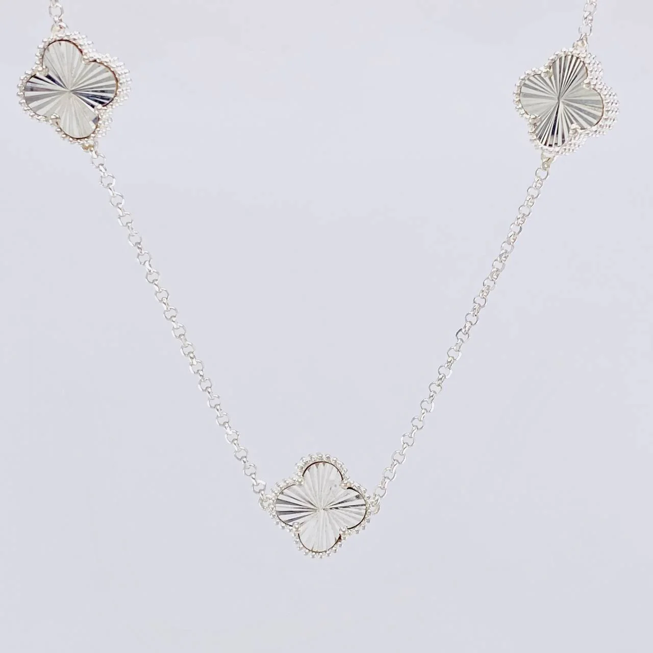 Cadena Rolo Trébol Diamantado 16.25g / 57cm / 1.9mm Plata 925 - Image 2