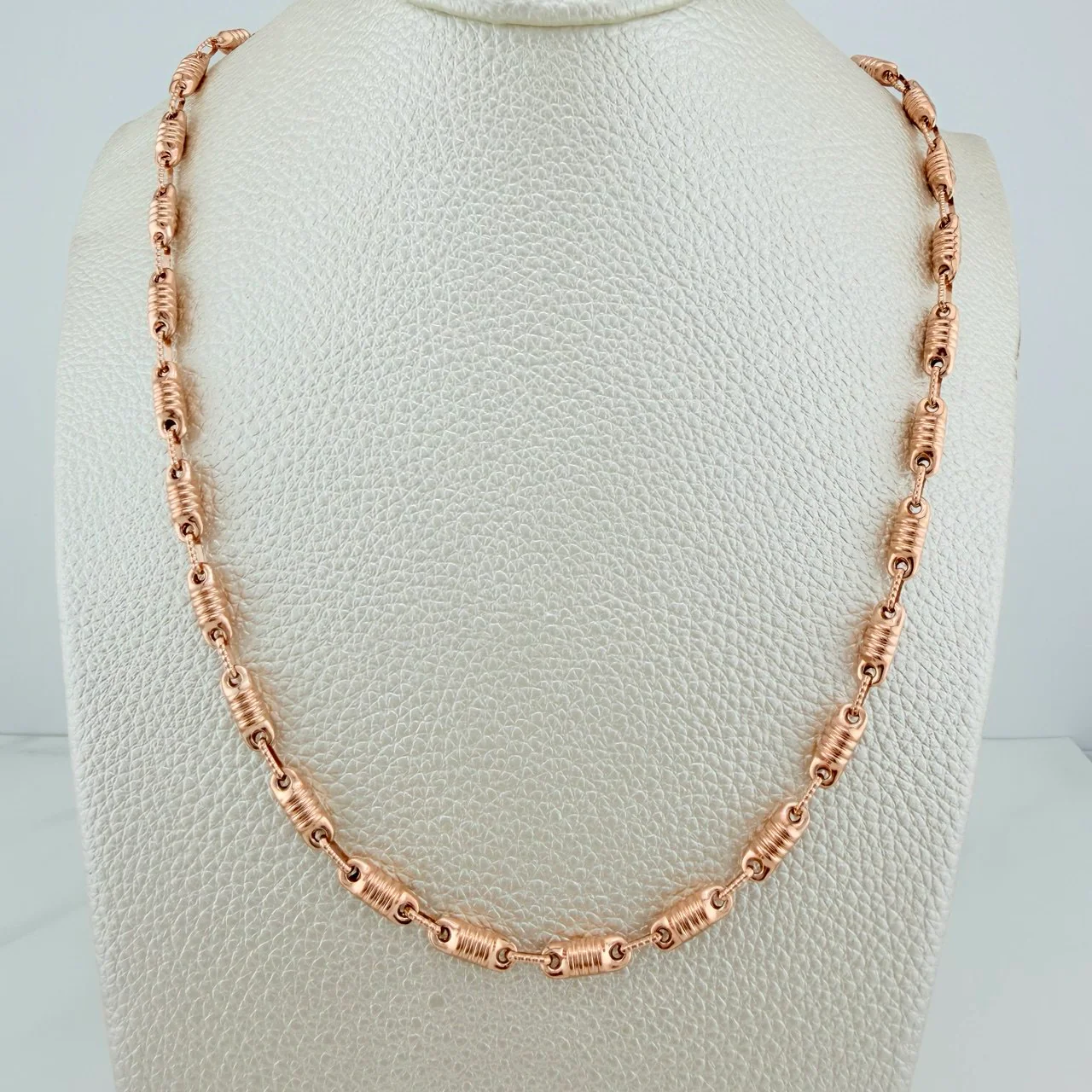 Cadena Rustica Barril 13.8gr / 63.2cm / 3.6mm Oro Rosa 18K - Image 7