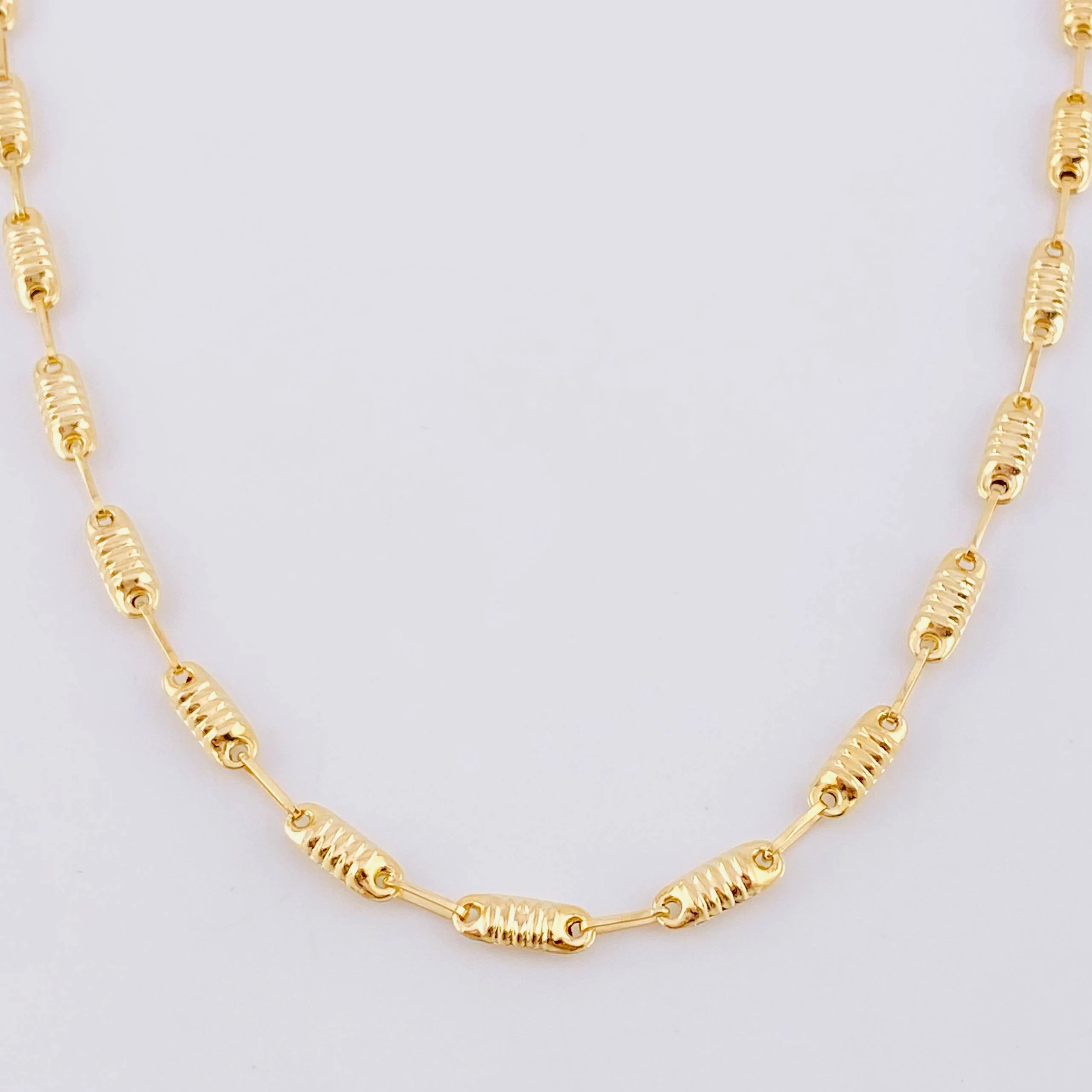 Cadena Rustica Barril 6.55 g / 60 cm / 3.3 mm Oro Amarillo 18K