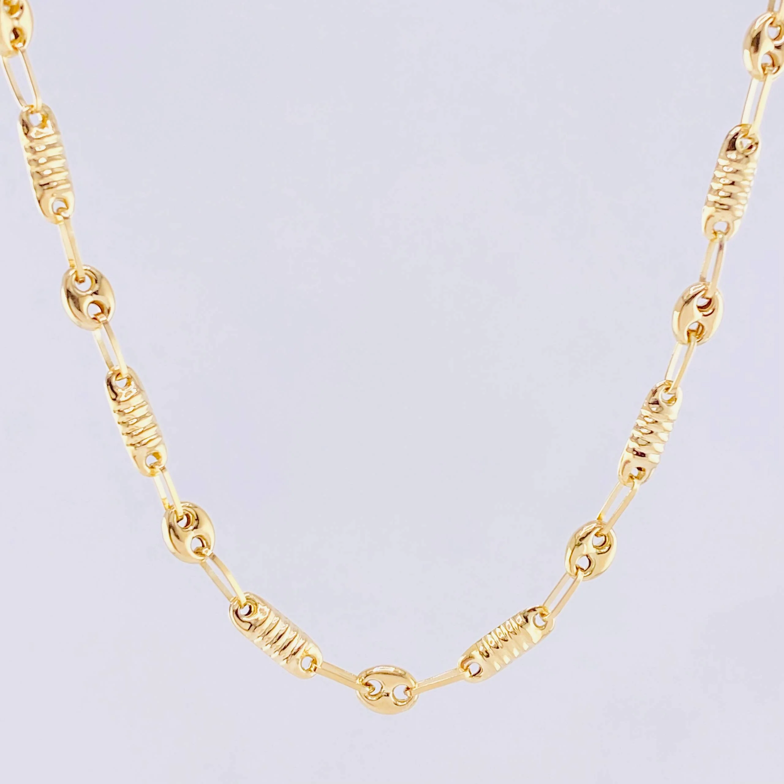 Cadena Rustica Barril Gc 7.15 g / 59.4 cm / 4.1 mm Oro Amarillo 18K - Image 2