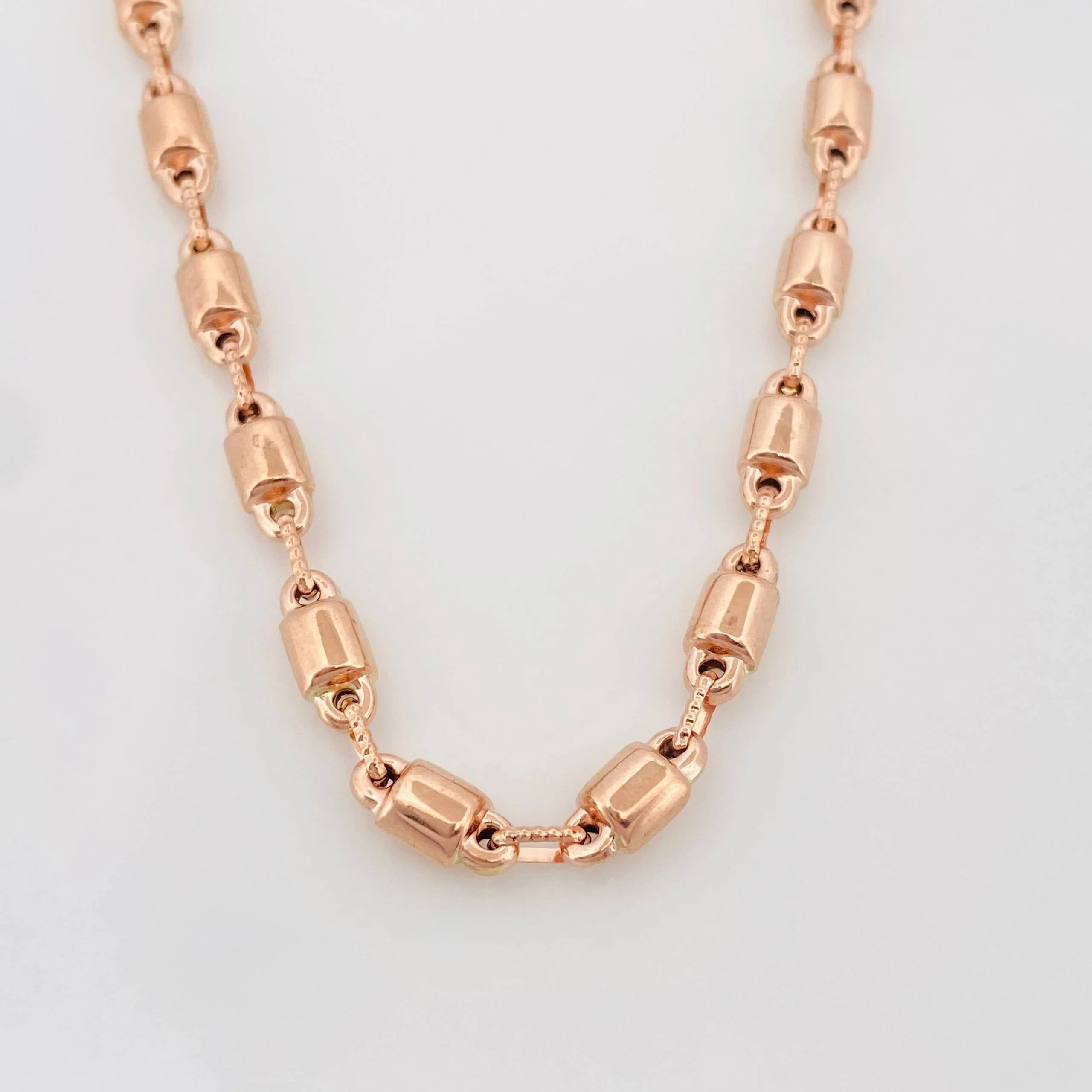 Cadena Rustica Burbuja 16.15 g / 62 cm / 4.3 mm Oro Rosa 18K - Image 2