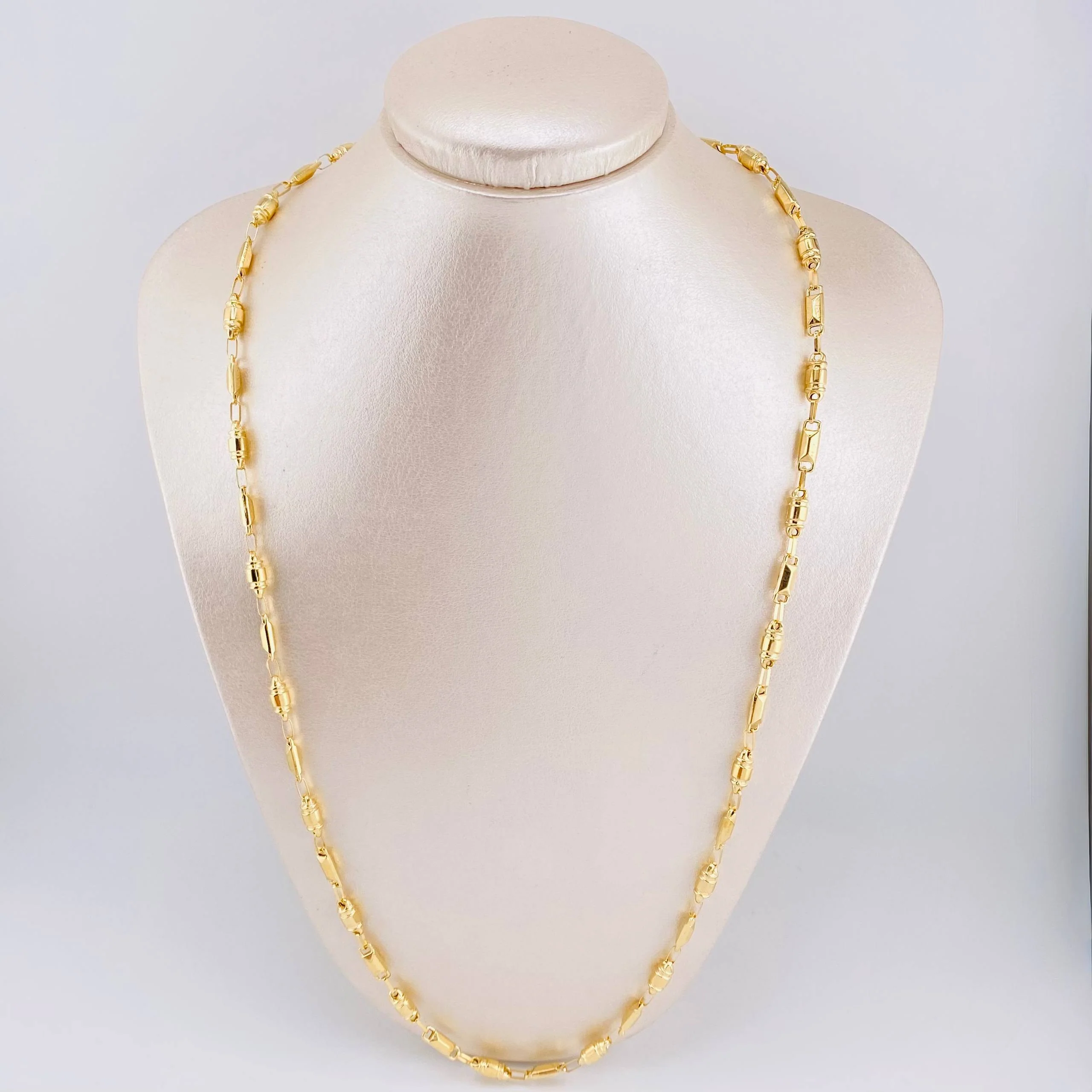 Cadena Rustica Cilindro 13.85gr / 67.5cm / 4.5mm Oro Amarillo 18K * - Image 6