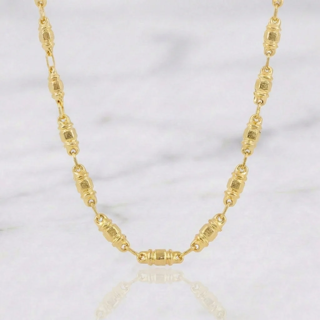 Cadena Rustica Cilindro 8.05 g / 61.5 cm / 3.75 mm Oro Amarillo 18K
