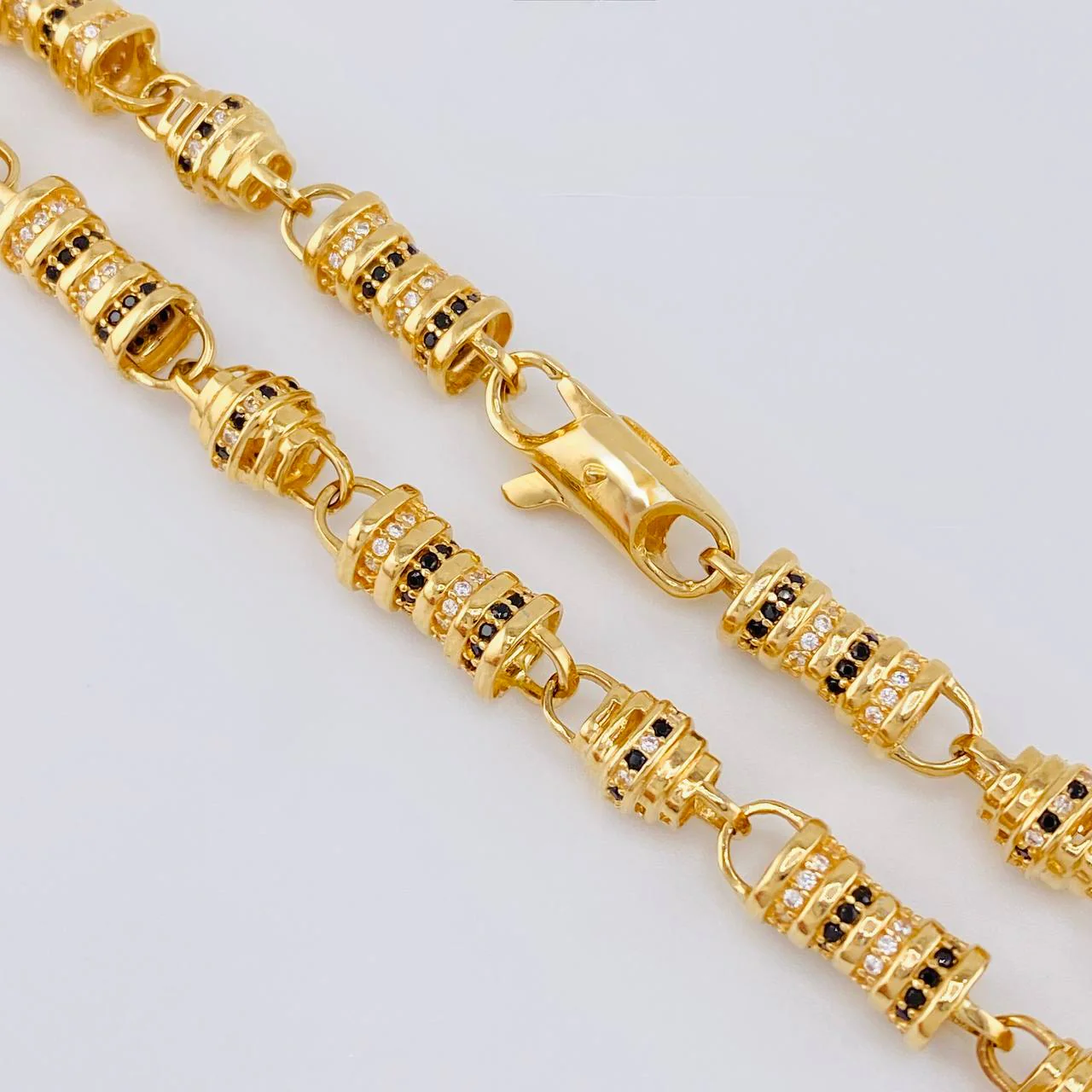 Cadena Rustica Cilindros Tupidos 77.3 g / 65 cm / 6.6 mm Oro Amarillo 18K - Image 4