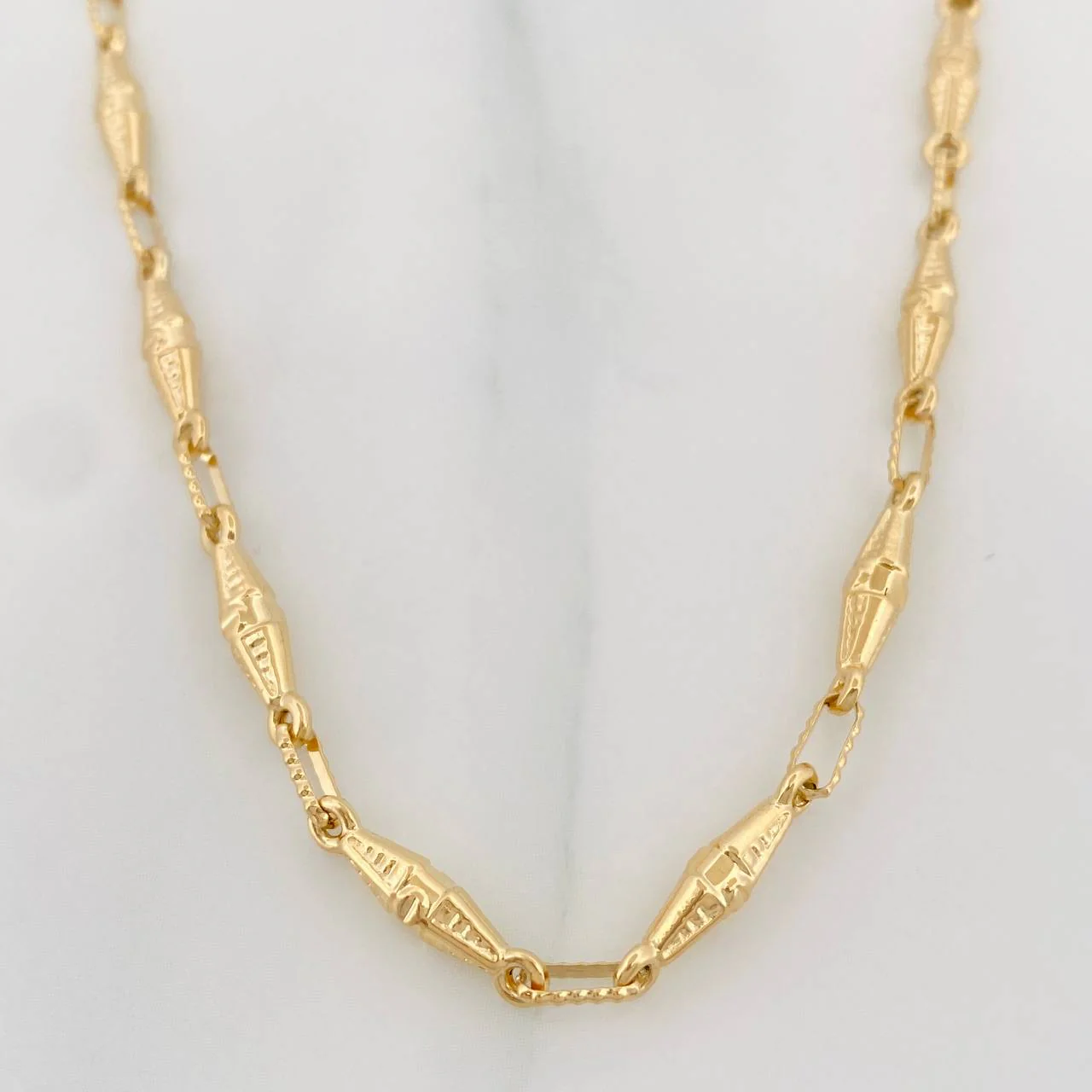 Cadena Rustica Dubai 10.7g / 60cm / 3.55mm Oro Amarillo 18K