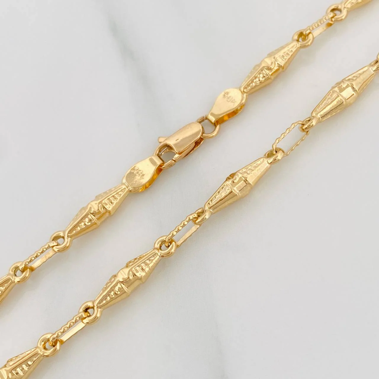 Cadena Rustica Dubai 10.7g / 60cm / 3.55mm Oro Amarillo 18K - Image 3
